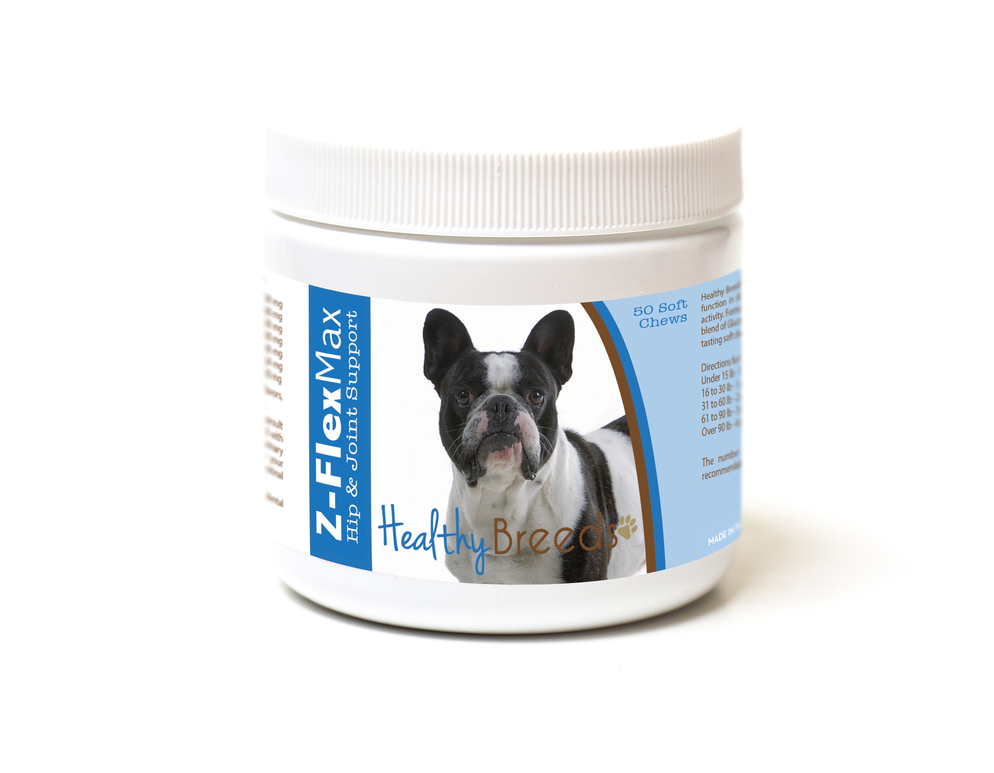 French Bulldog Z-Flex Max Hip and Joint Soft Chews 50 Count