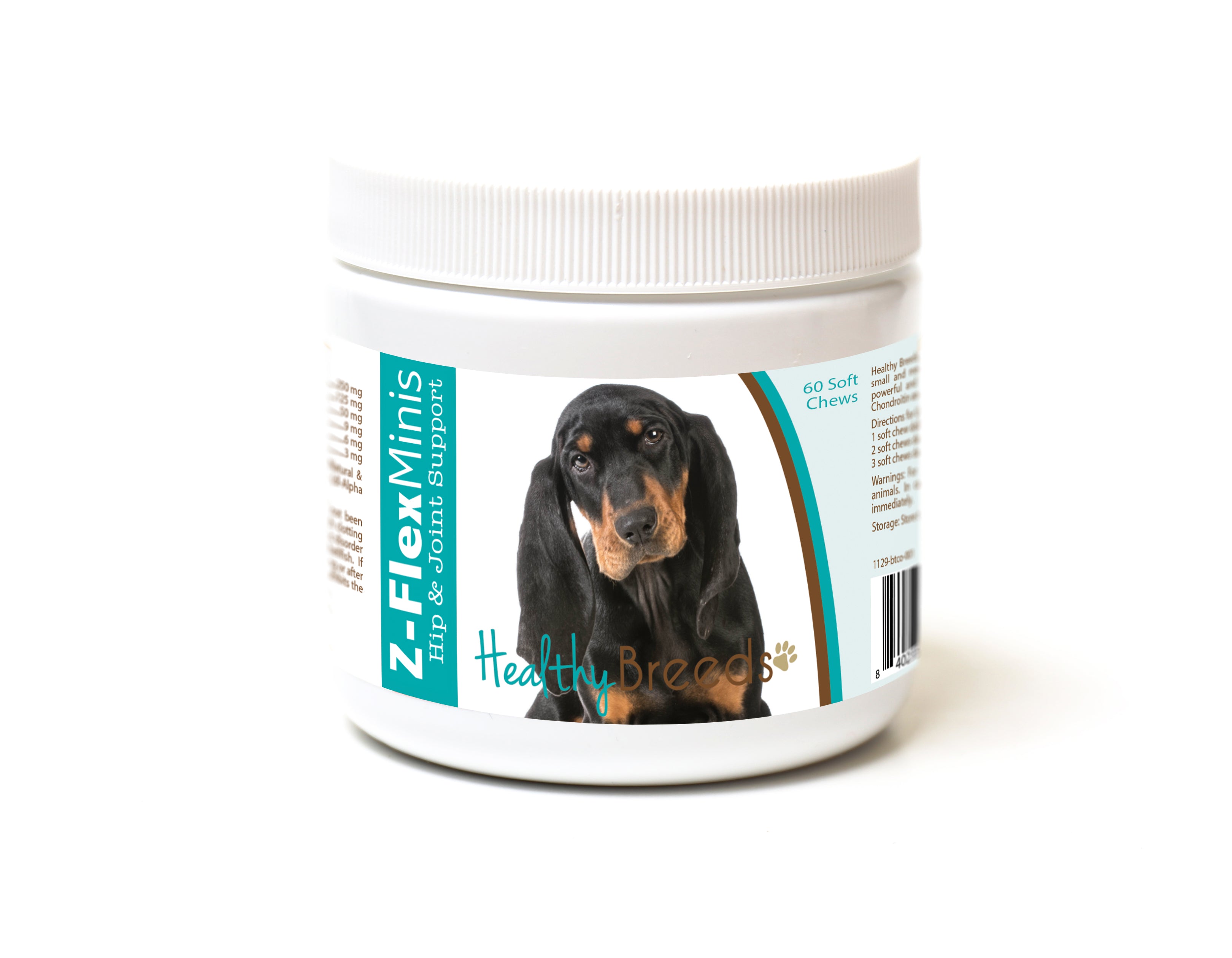 Black and Tan Coonhound Z-Flex Minis Hip and Joint Support Soft Chews 60 Count