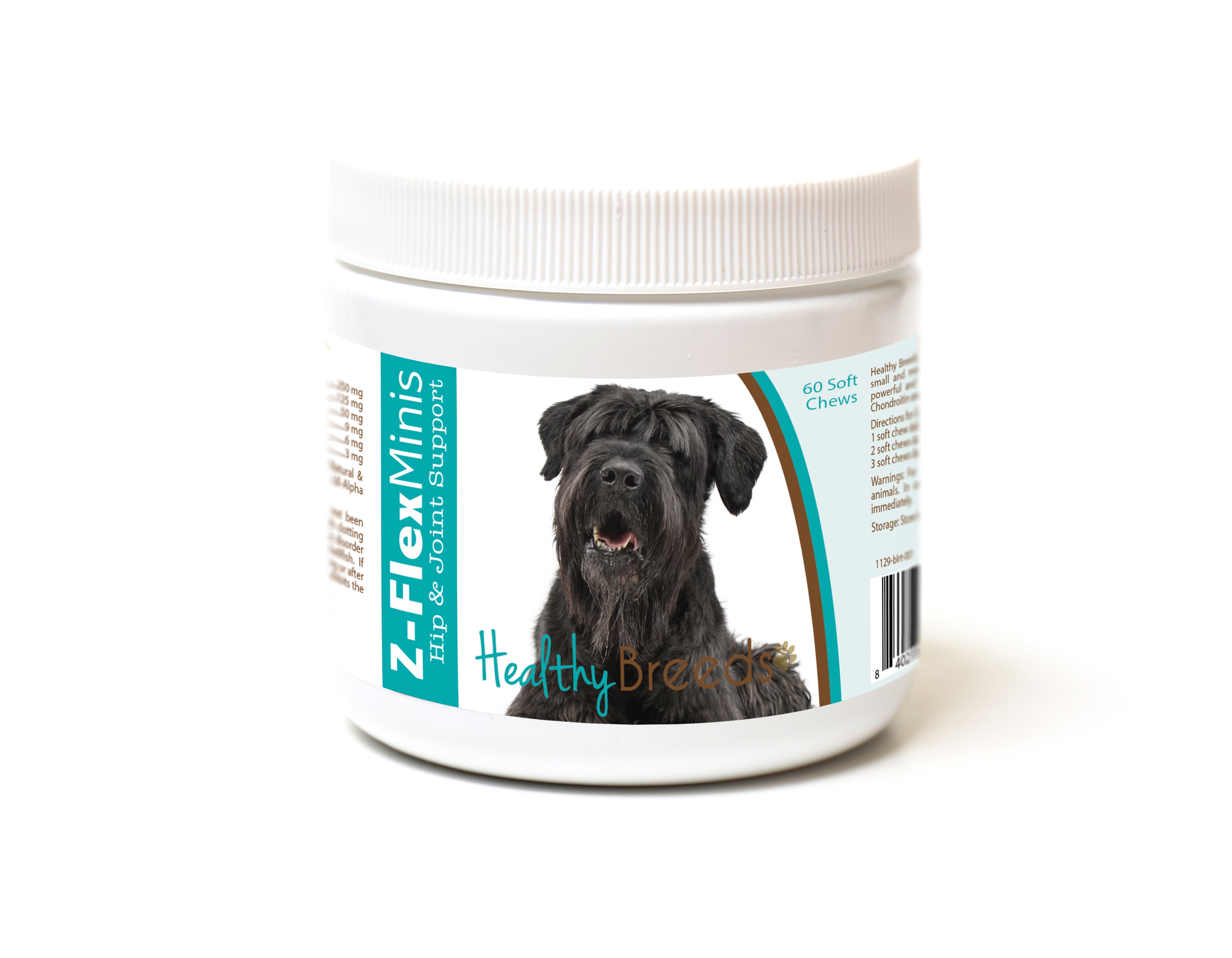 Black Russian Terrier Z-Flex Minis Hip and Joint Support Soft Chews 60 Count