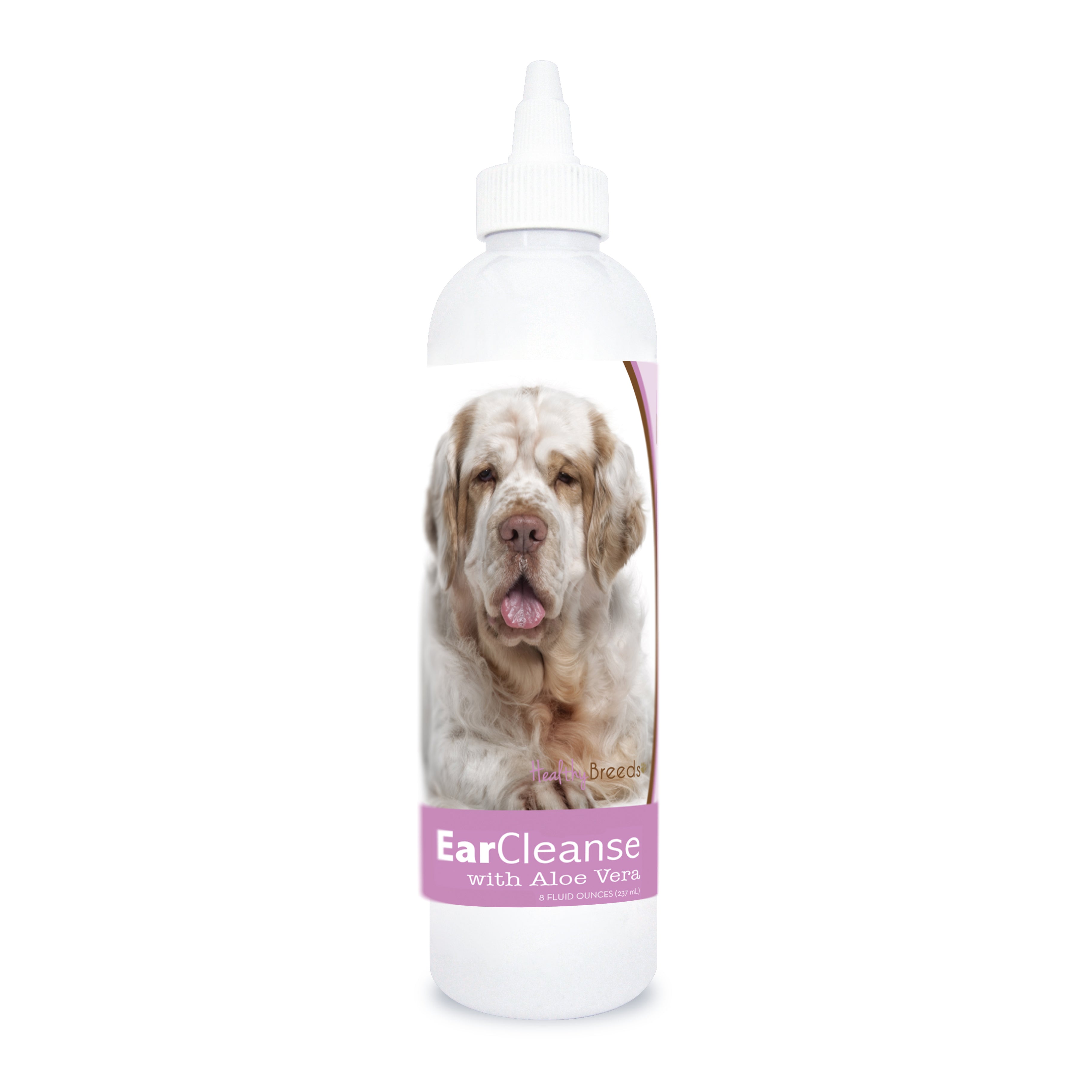 Clumber Spaniel Ear Cleanse with Aloe Vera Sweet Pea and Vanilla 8 oz