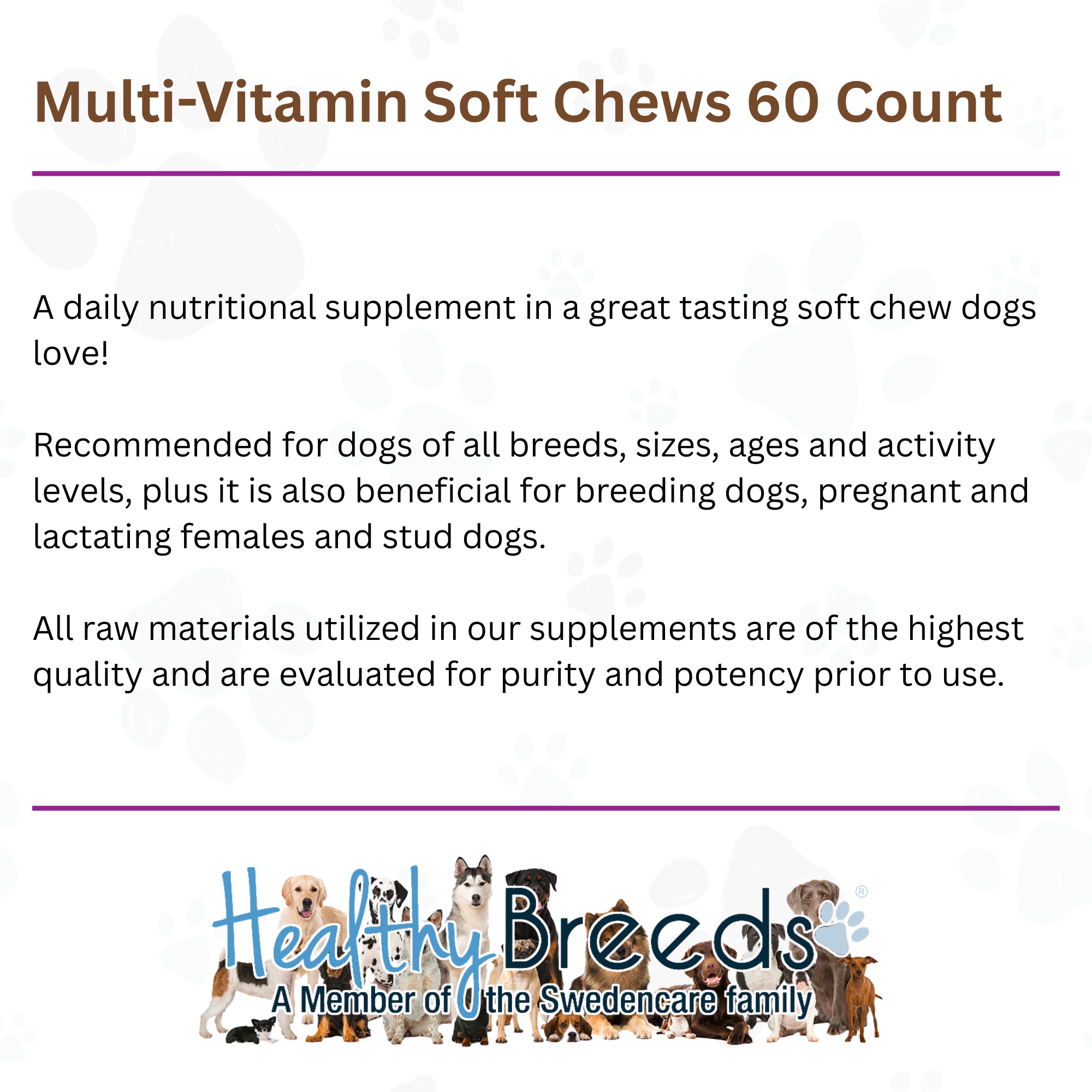 Clumber Spaniel Multi-Vitamin Soft Chews 60 Count