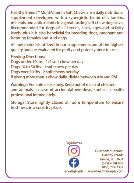 Irish Water Spaniel Multivitamin Soft Chew for Dogs 180 Count