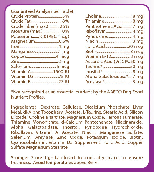 Puggle Senior Dog Multivitamin Tablets 60 Count