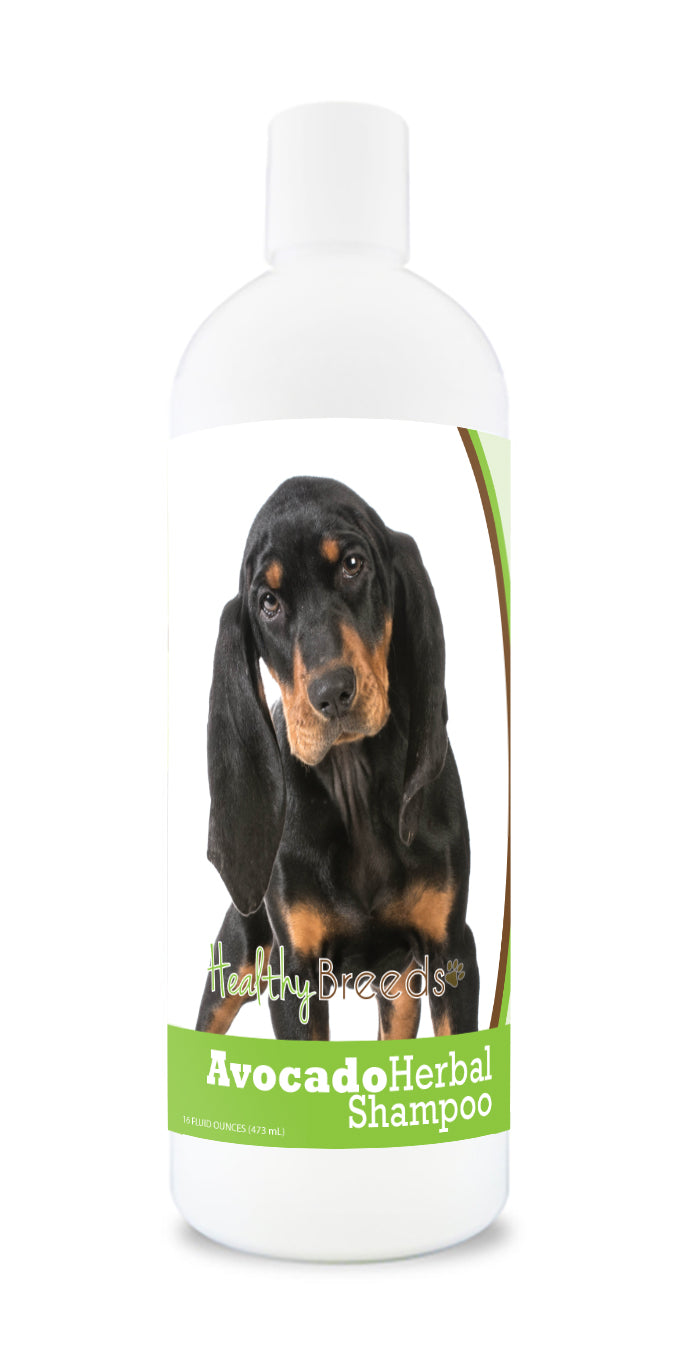 Black and Tan Coonhound Avocado Herbal Dog Shampoo 16 oz