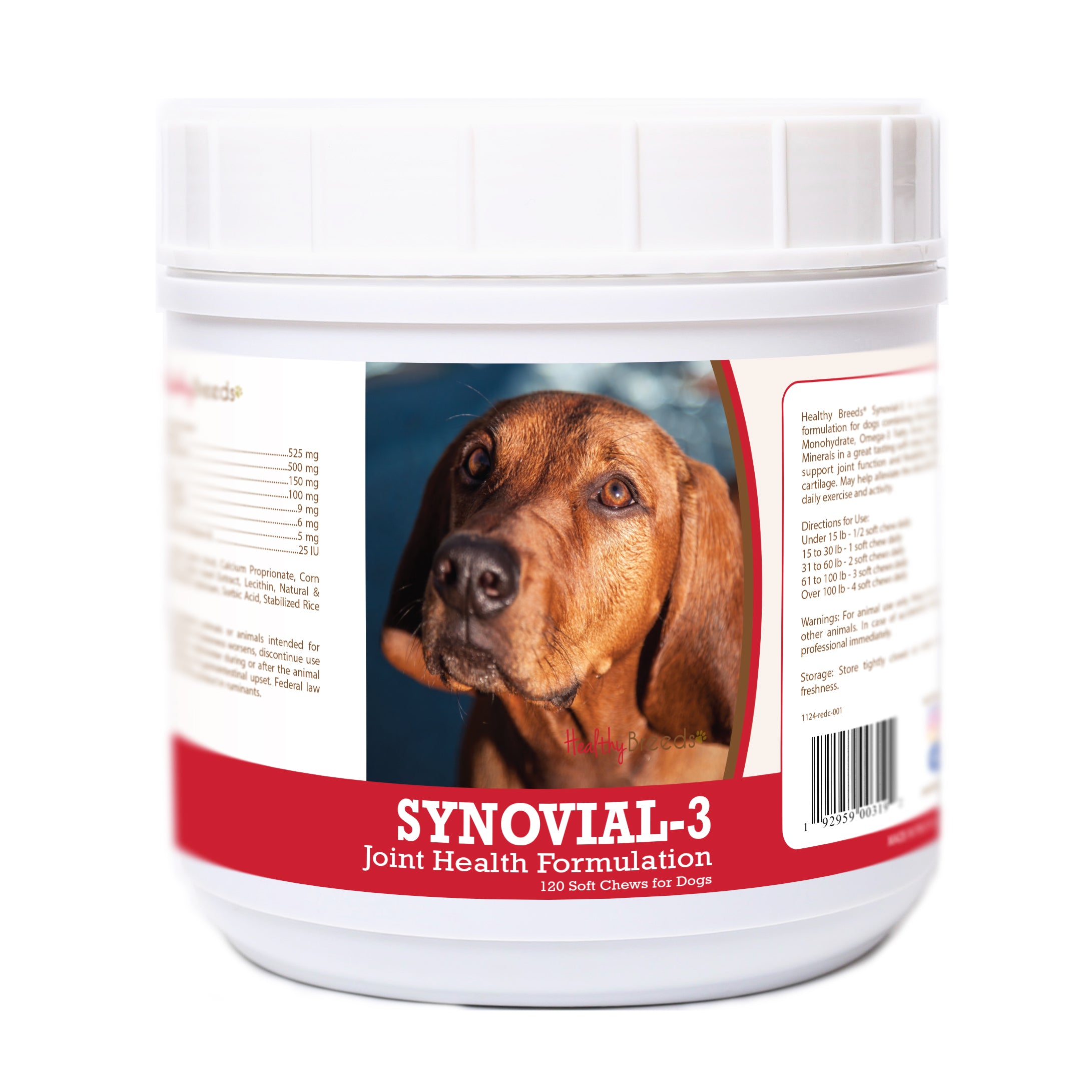Redbone Coonhound Synovial-3 Joint Health Formulation Soft Chews 120 Count