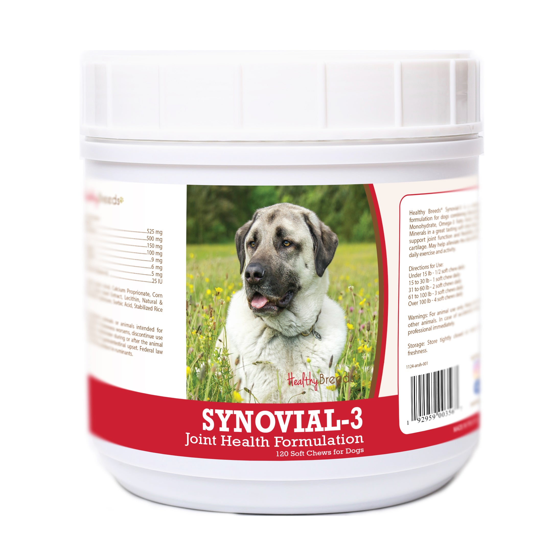Anatolian Shepherd Dog Synovial-3 Joint Health Formulation Soft Chews 120 Count