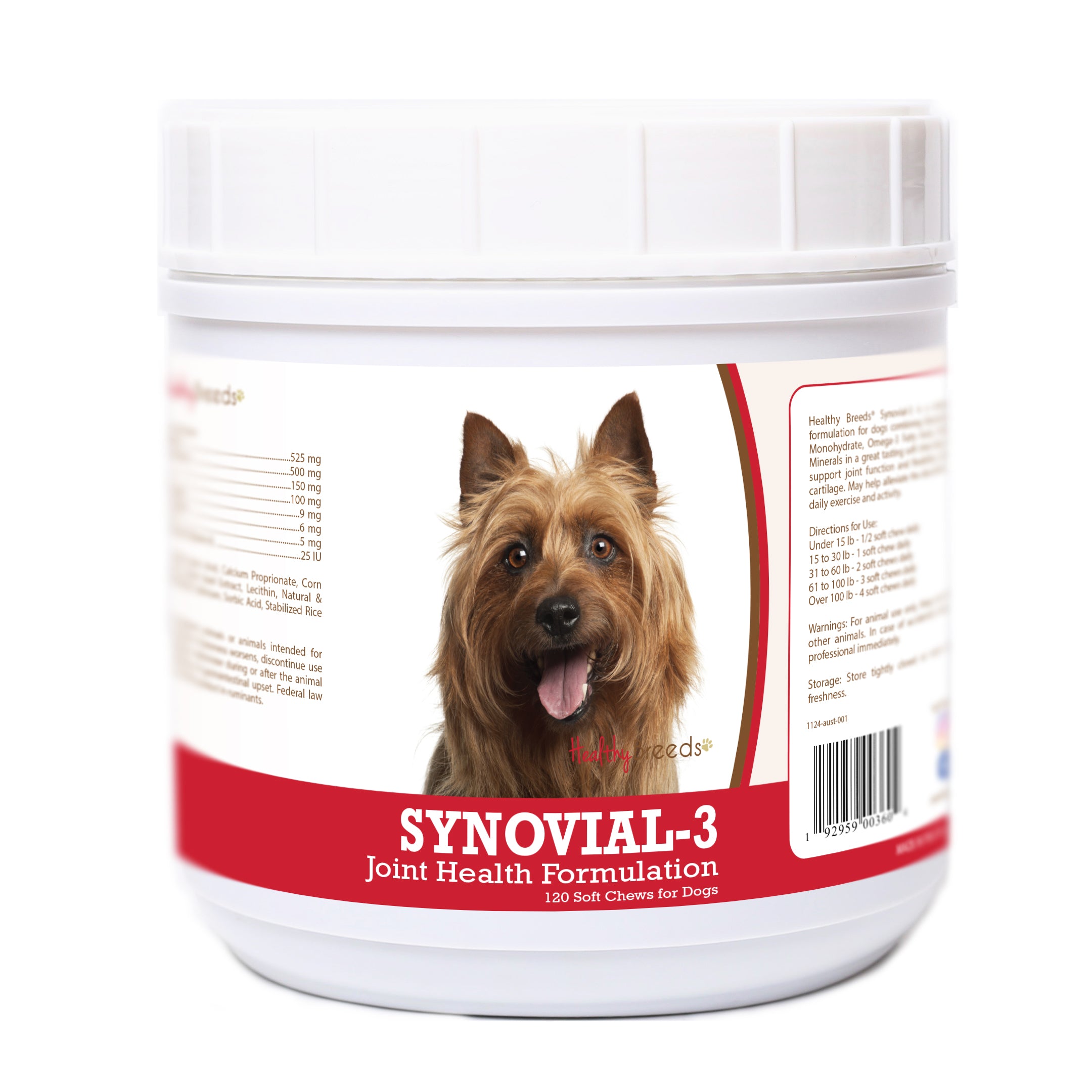 Australian Terrier Synovial-3 Joint Health Formulation Soft Chews 120 Count
