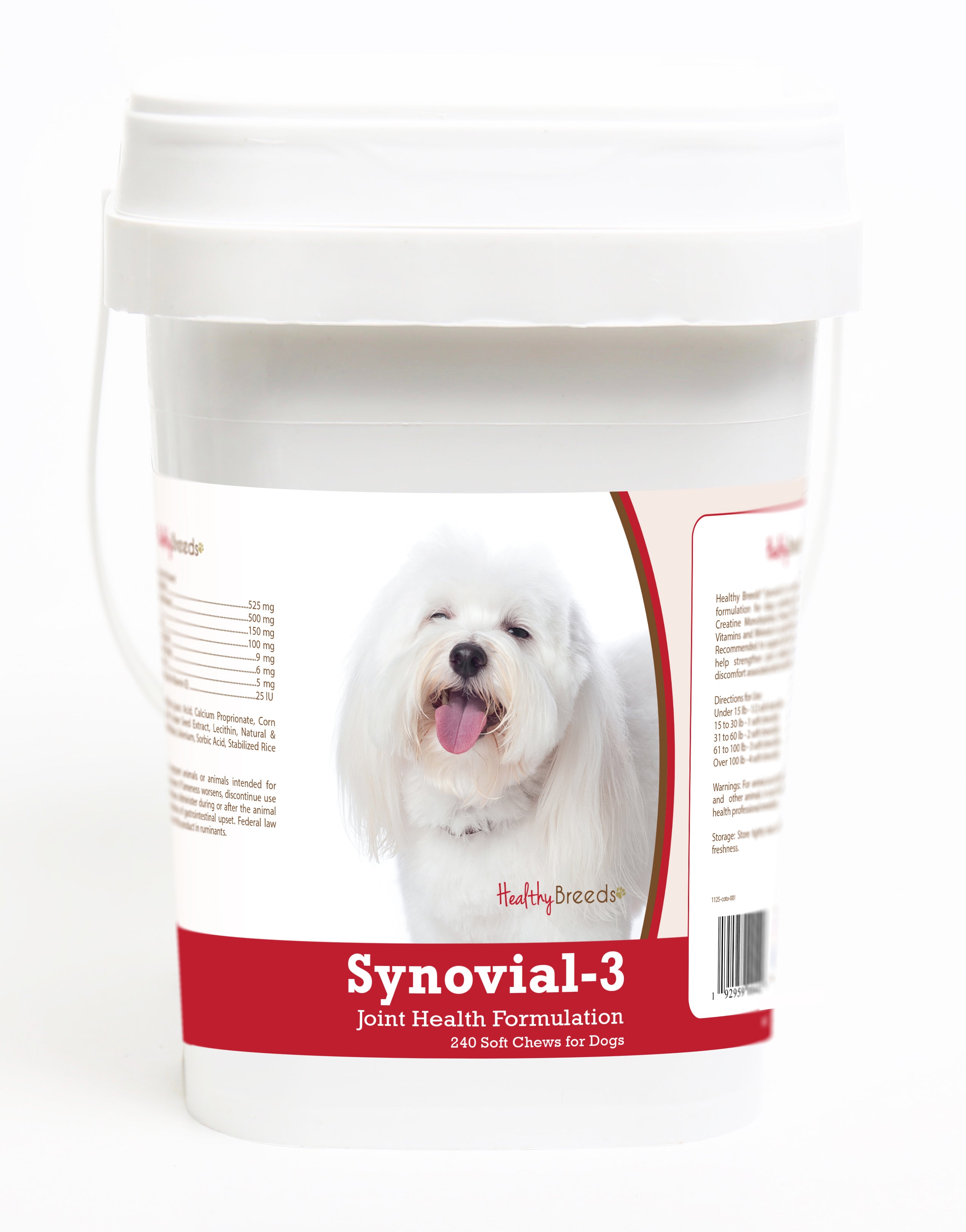 Coton de Tulear Synovial-3 Joint Health Formulation Soft Chews 240 Count