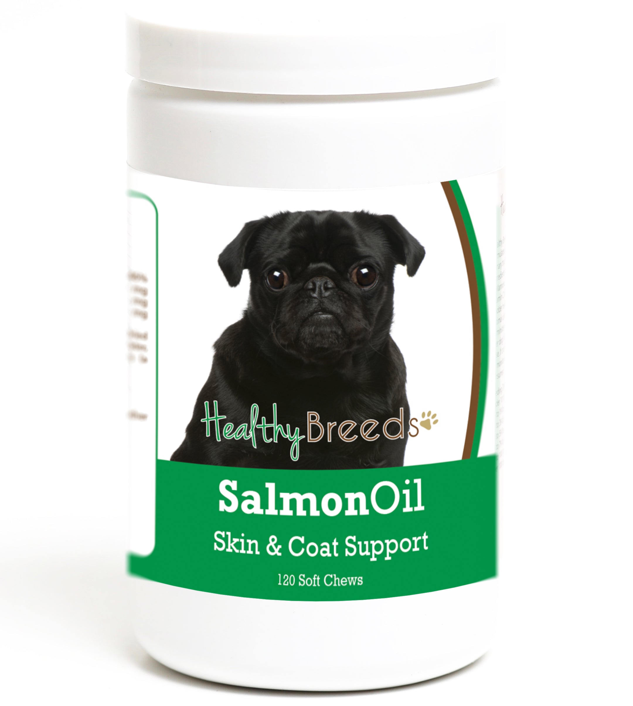 Pug Salmon Oil Soft Chews 120 Count