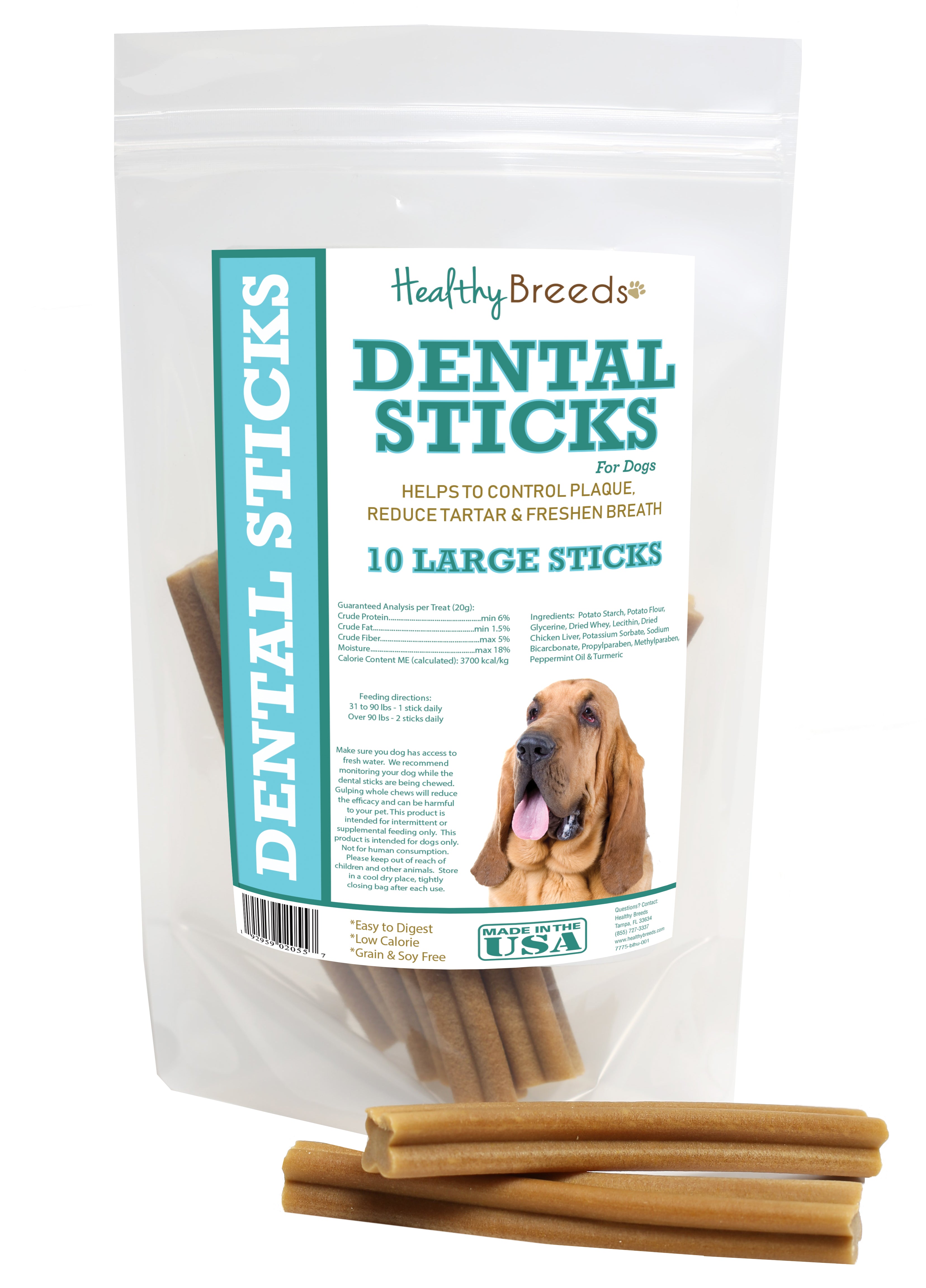 Bloodhound Dental Sticks Large 10 Count