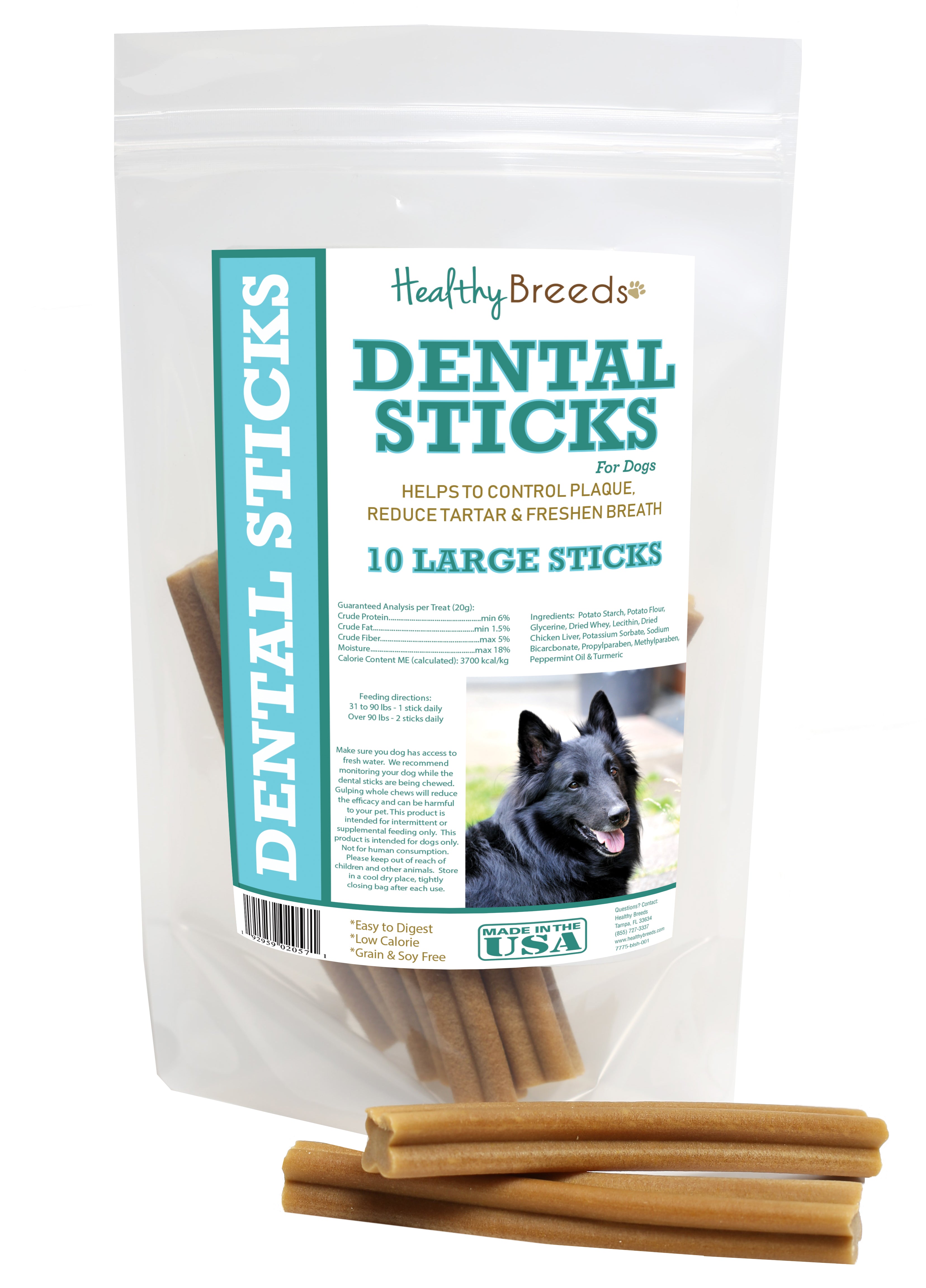 Belgian Sheepdog Dental Sticks Large 10 Count