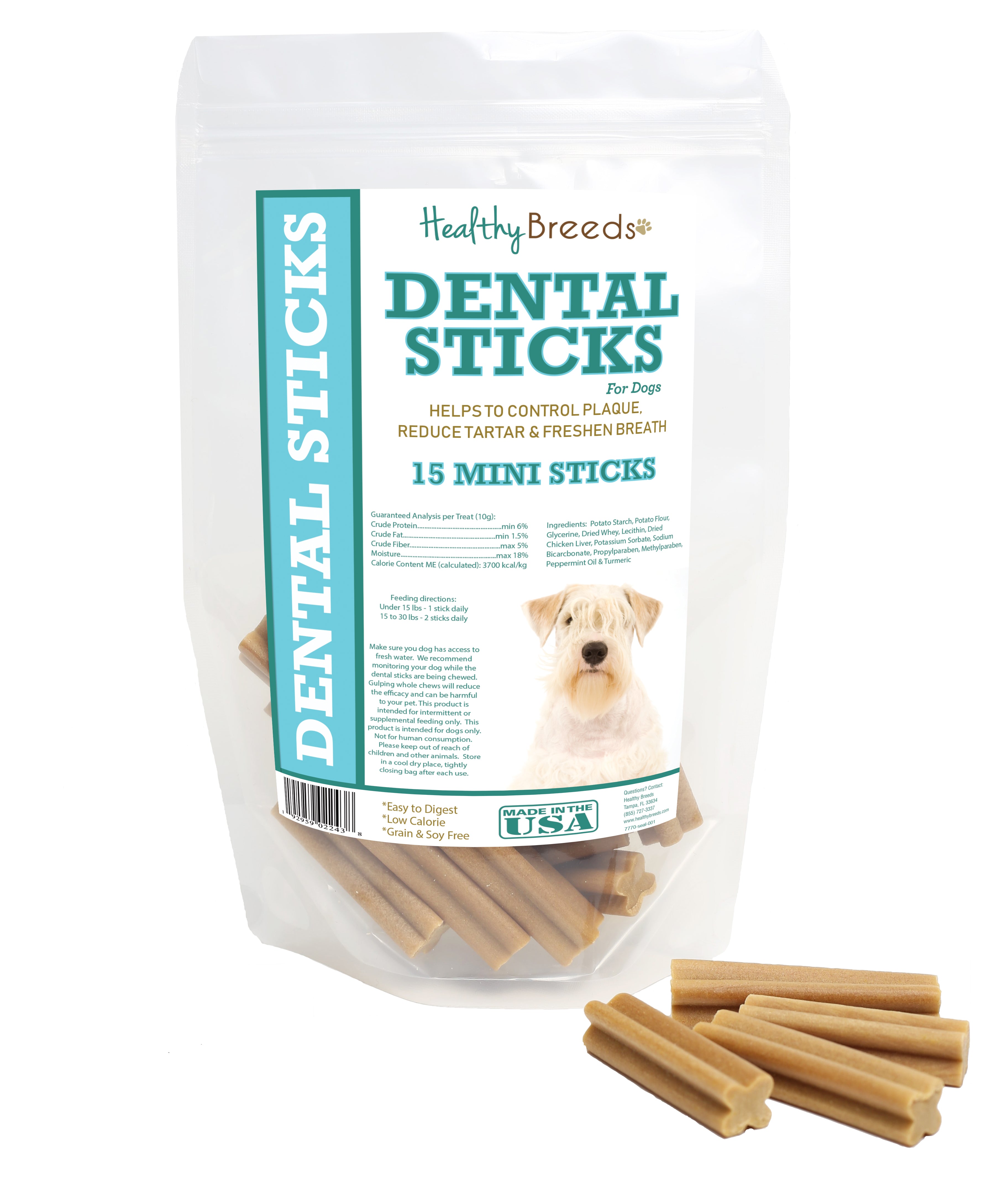 Sealyham Terrier Dental Sticks Minis 15 Count