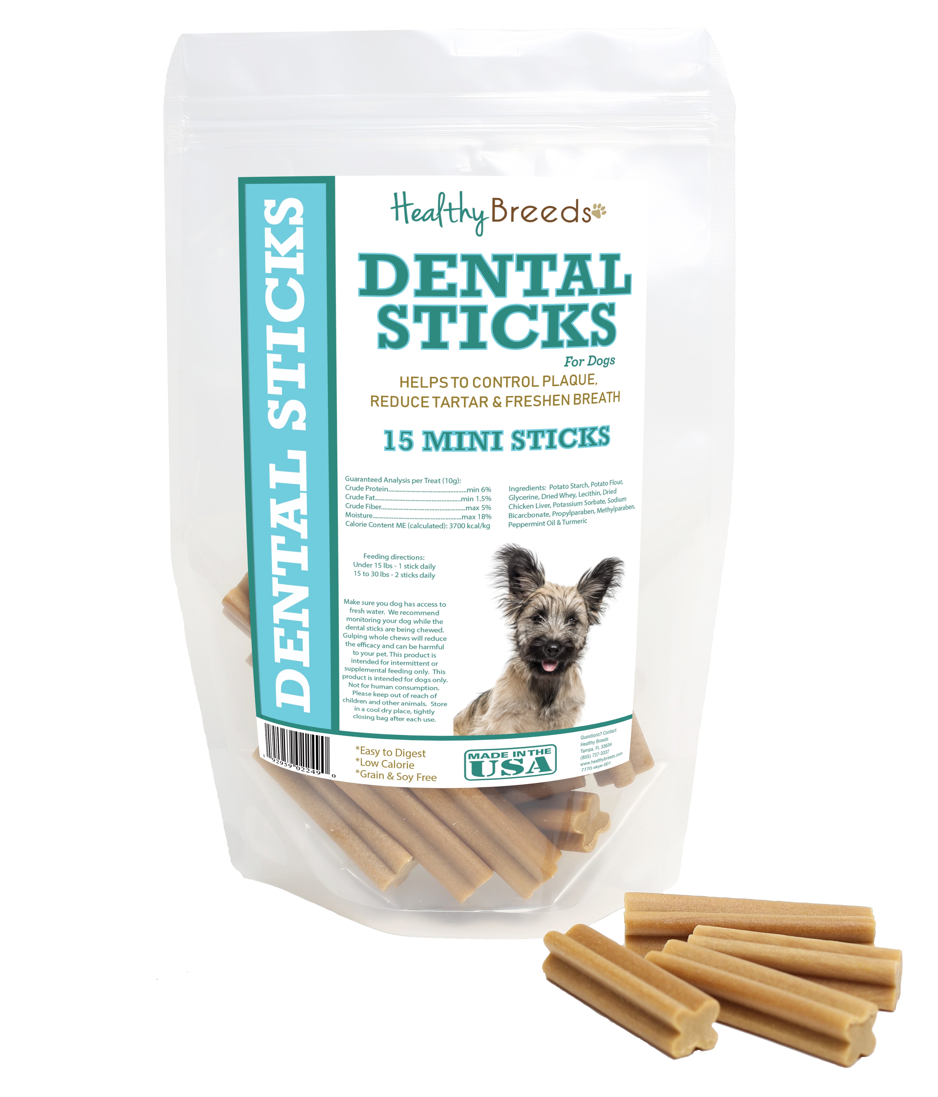 Skye Terrier Dental Sticks Minis 15 Count