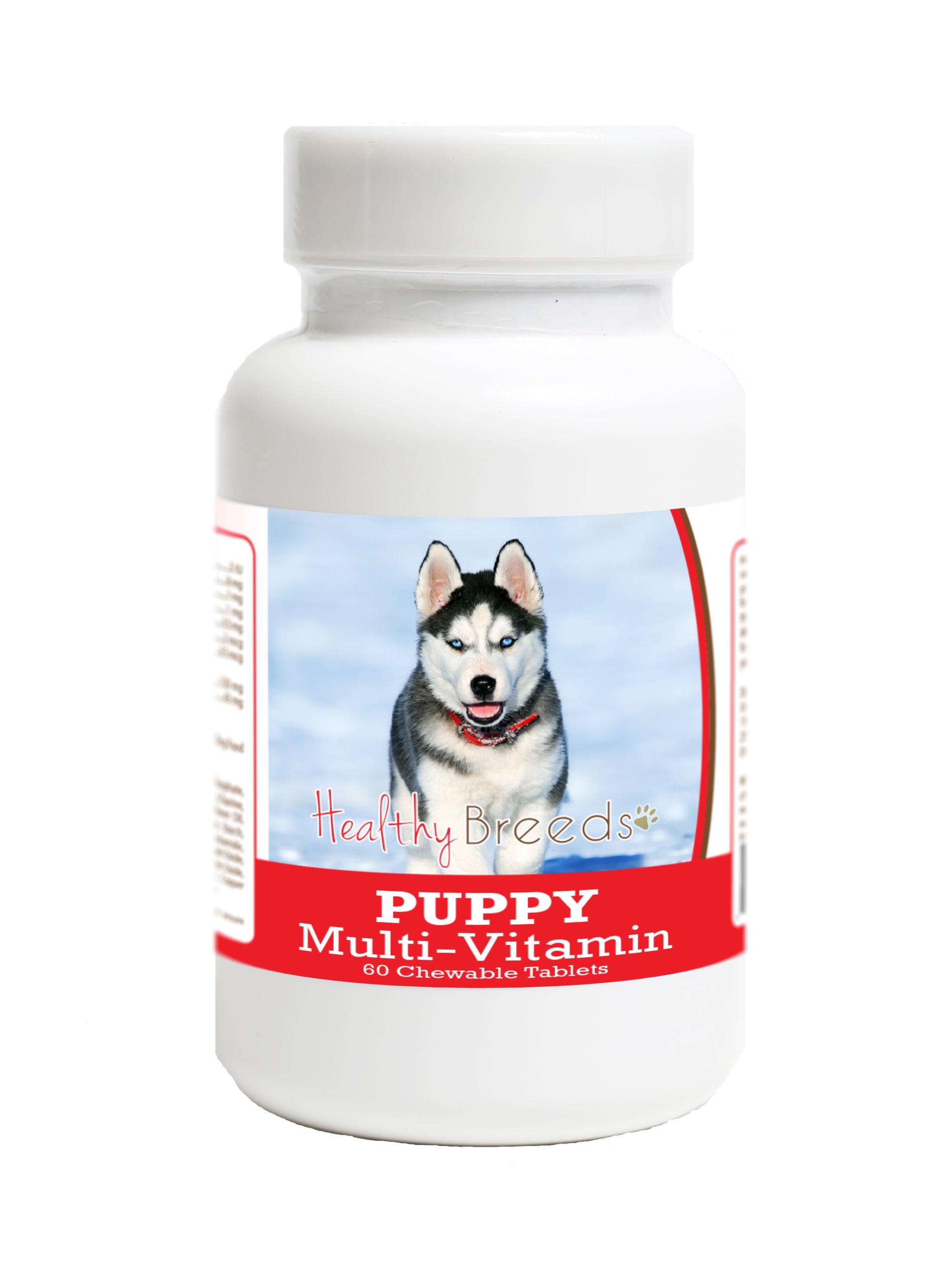 Siberian Husky Puppy Dog Multivitamin Tablet 60 Count