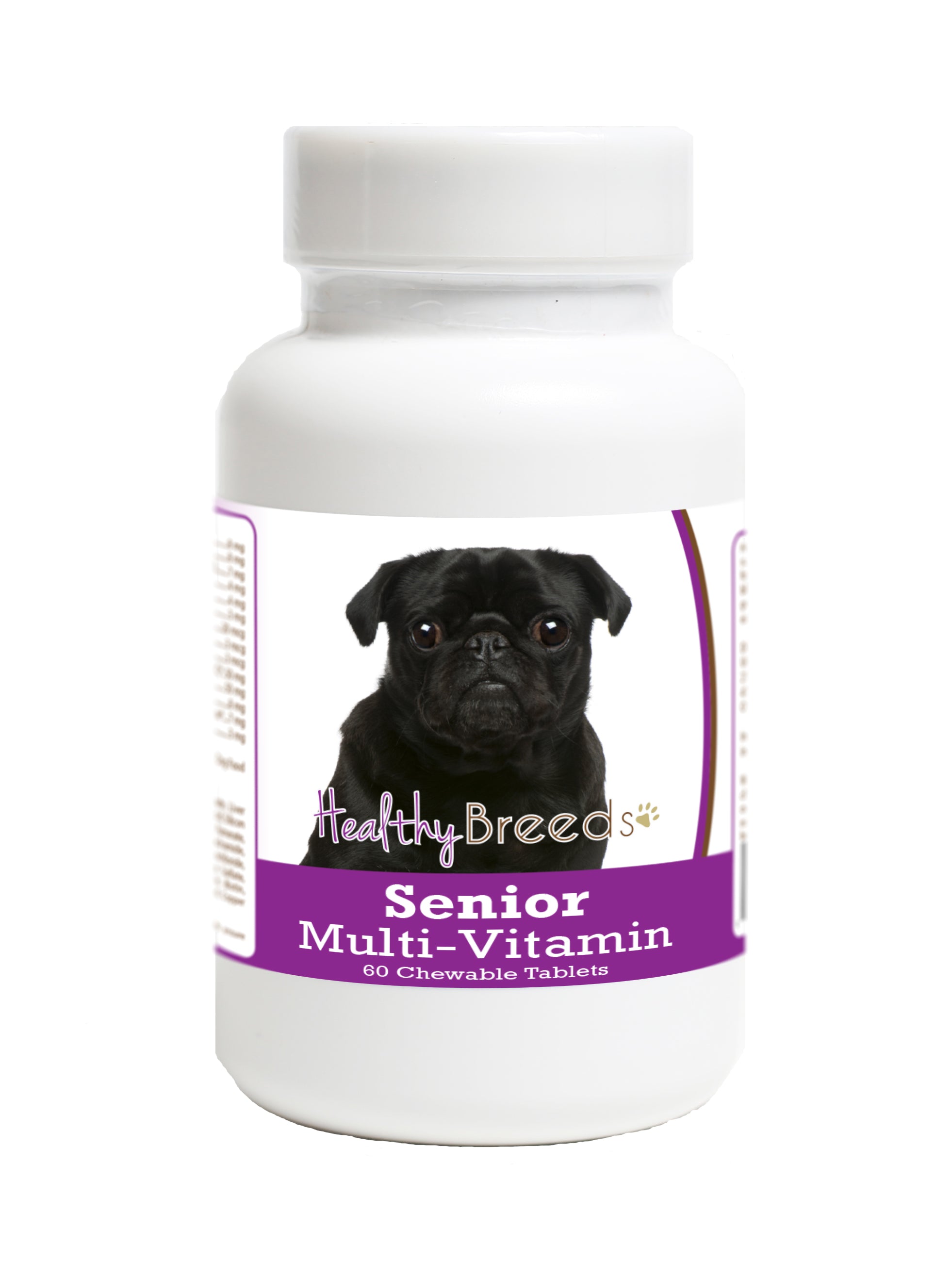 Pug Senior Dog Multivitamin Tablets 60 Count