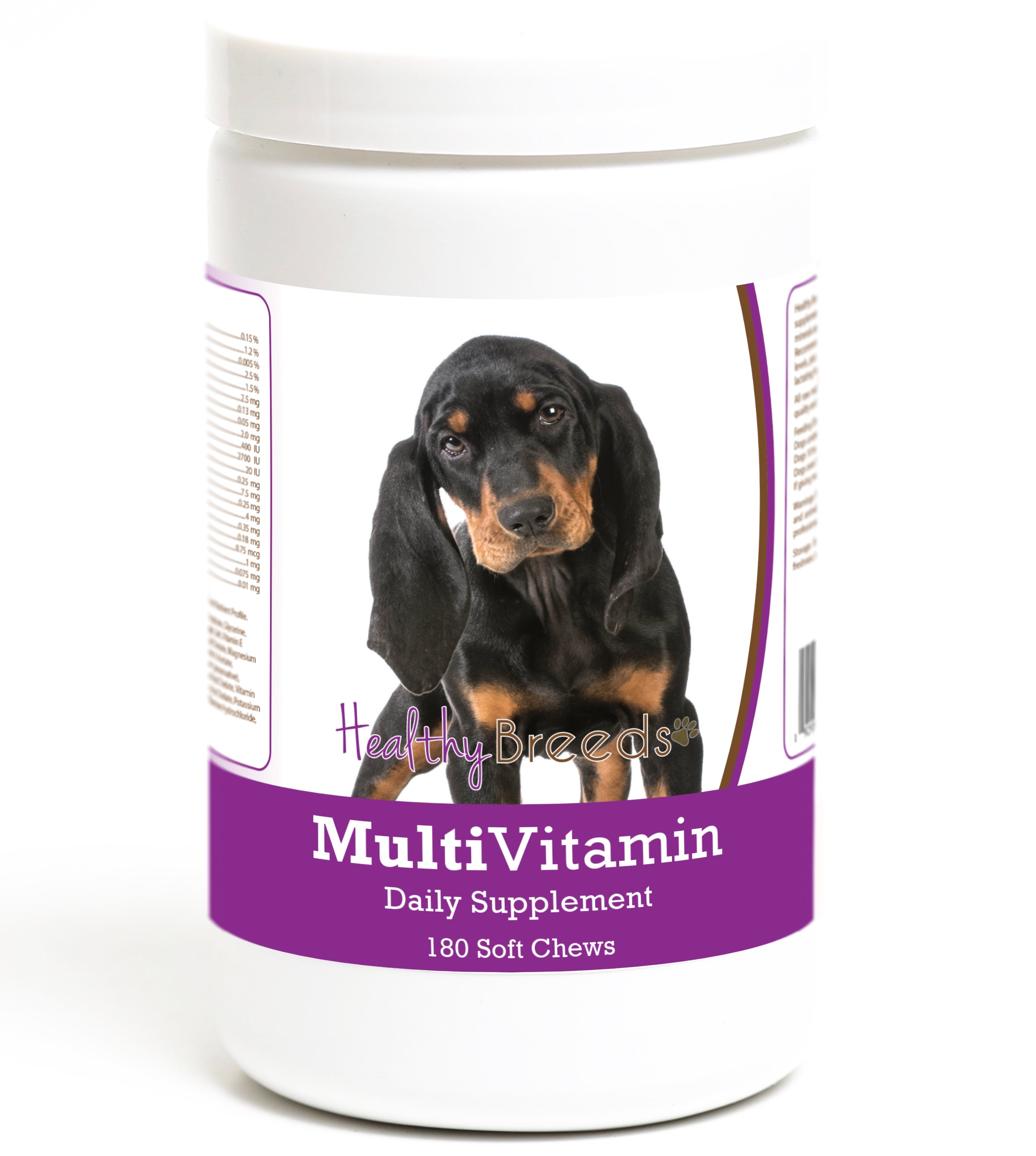 Black and Tan Coonhound Multivitamin Soft Chew for Dogs 180 Count