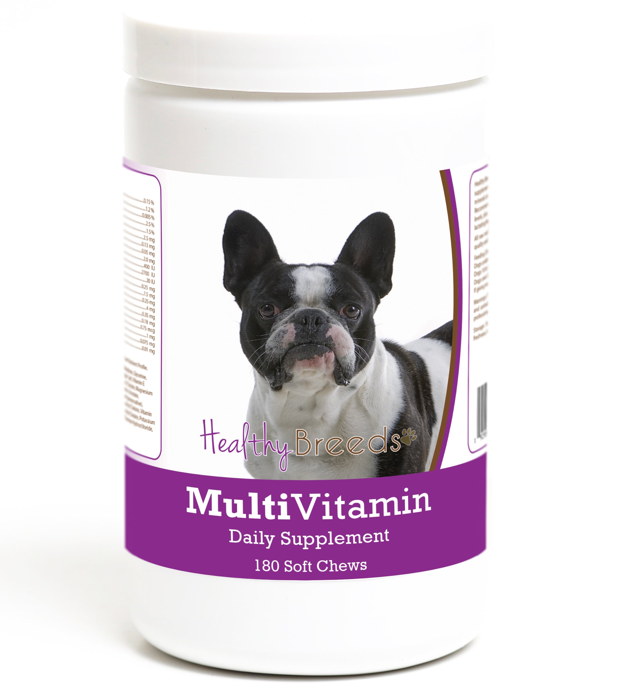 French Bulldog Multivitamin Soft Chew for Dogs 180 Count