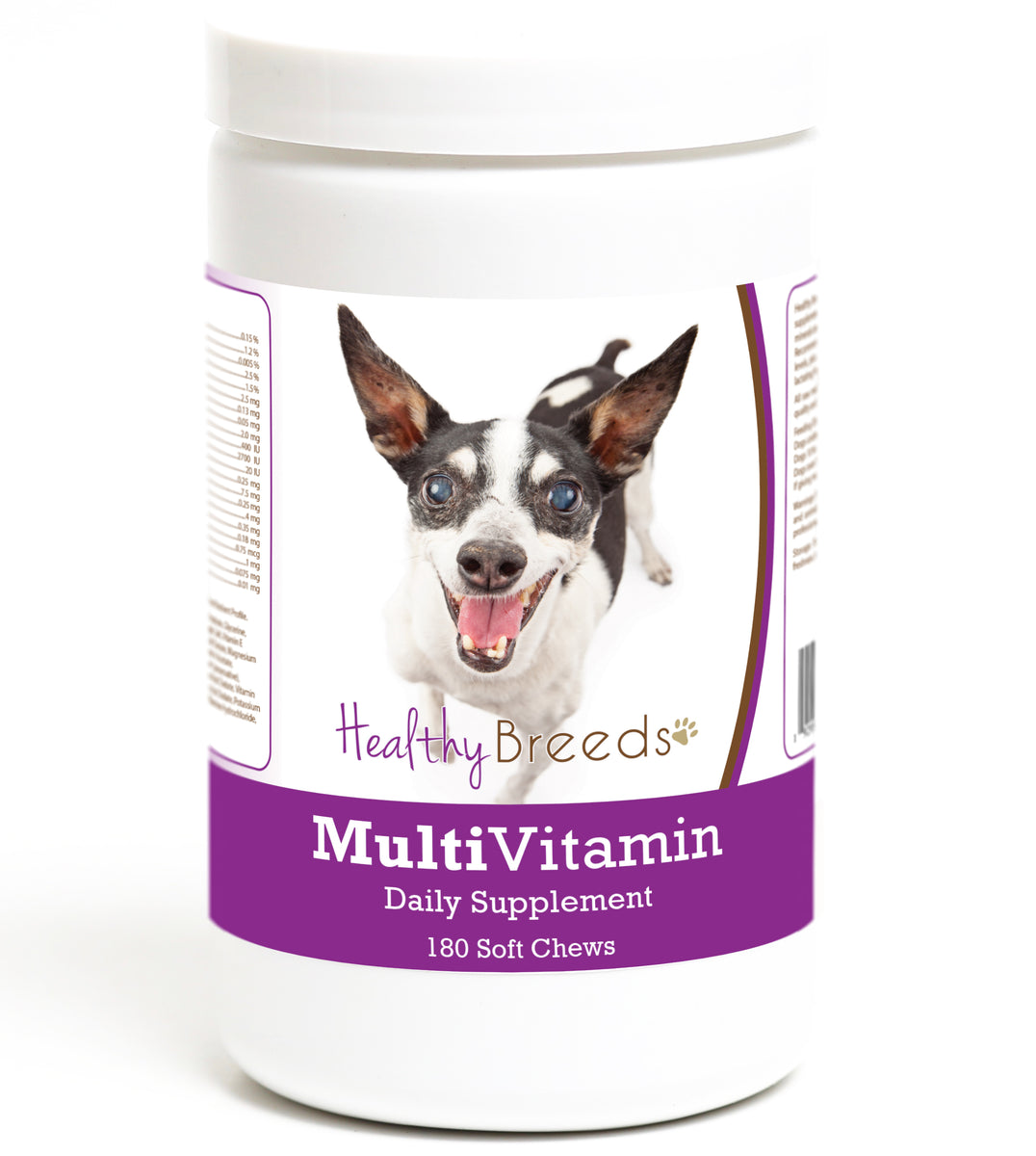 Rat Terrier Multivitamin Soft Chew for Dogs 180 Count – Healthy Breeds