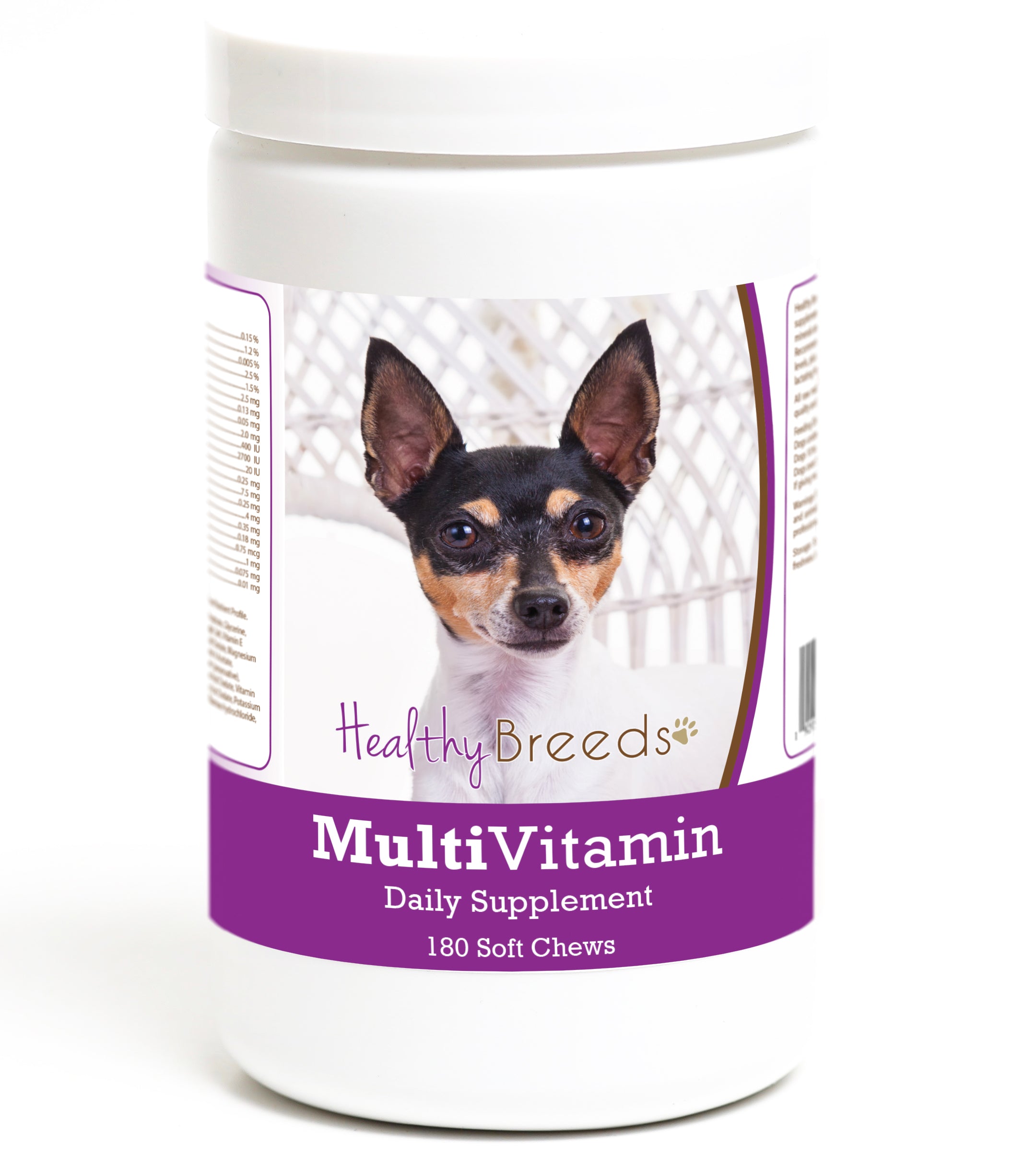 Toy Fox Terrier Multivitamin Soft Chew for Dogs 180 Count