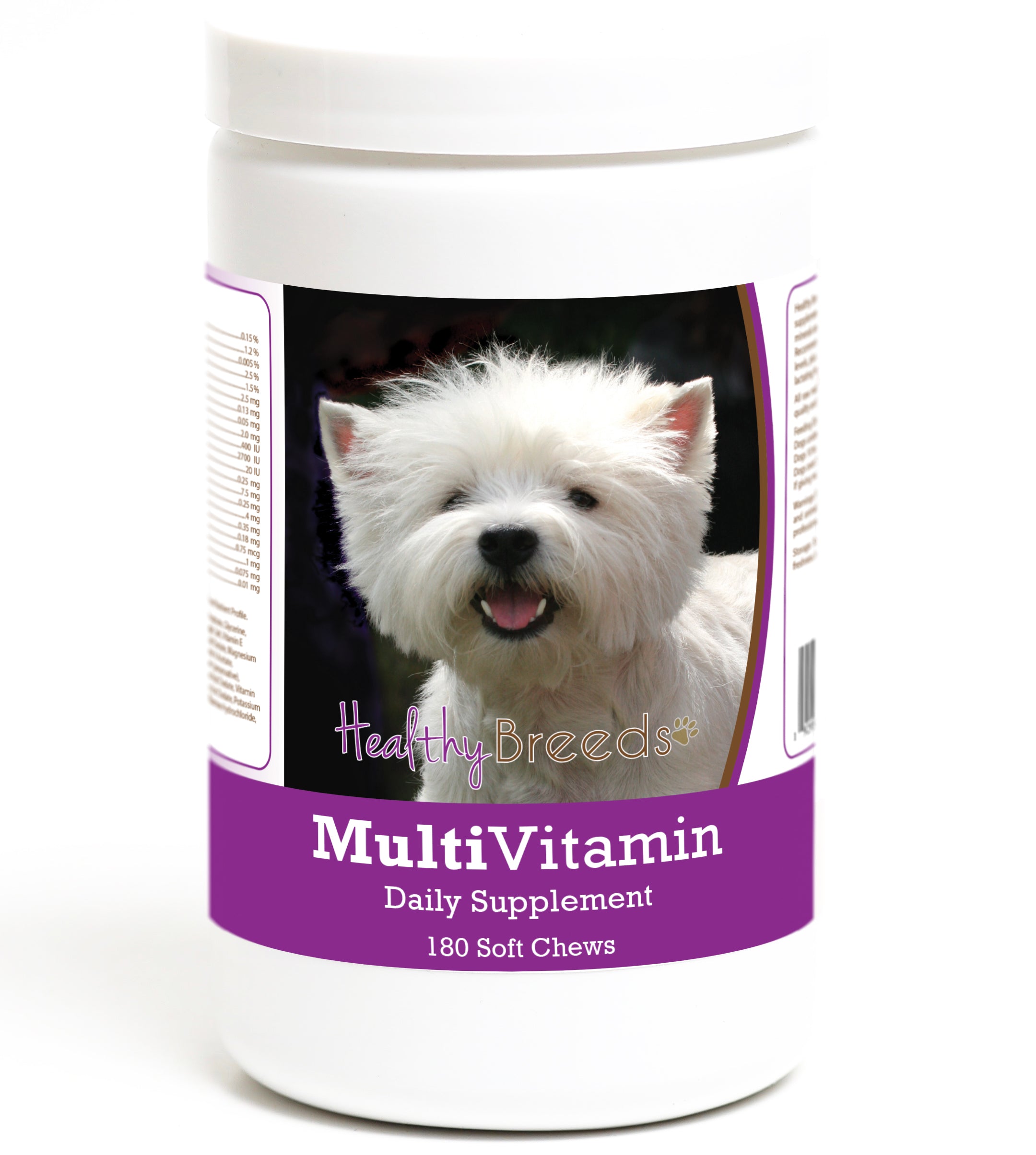 West Highland White Terrier Multivitamin Soft Chew for Dogs 180 Count