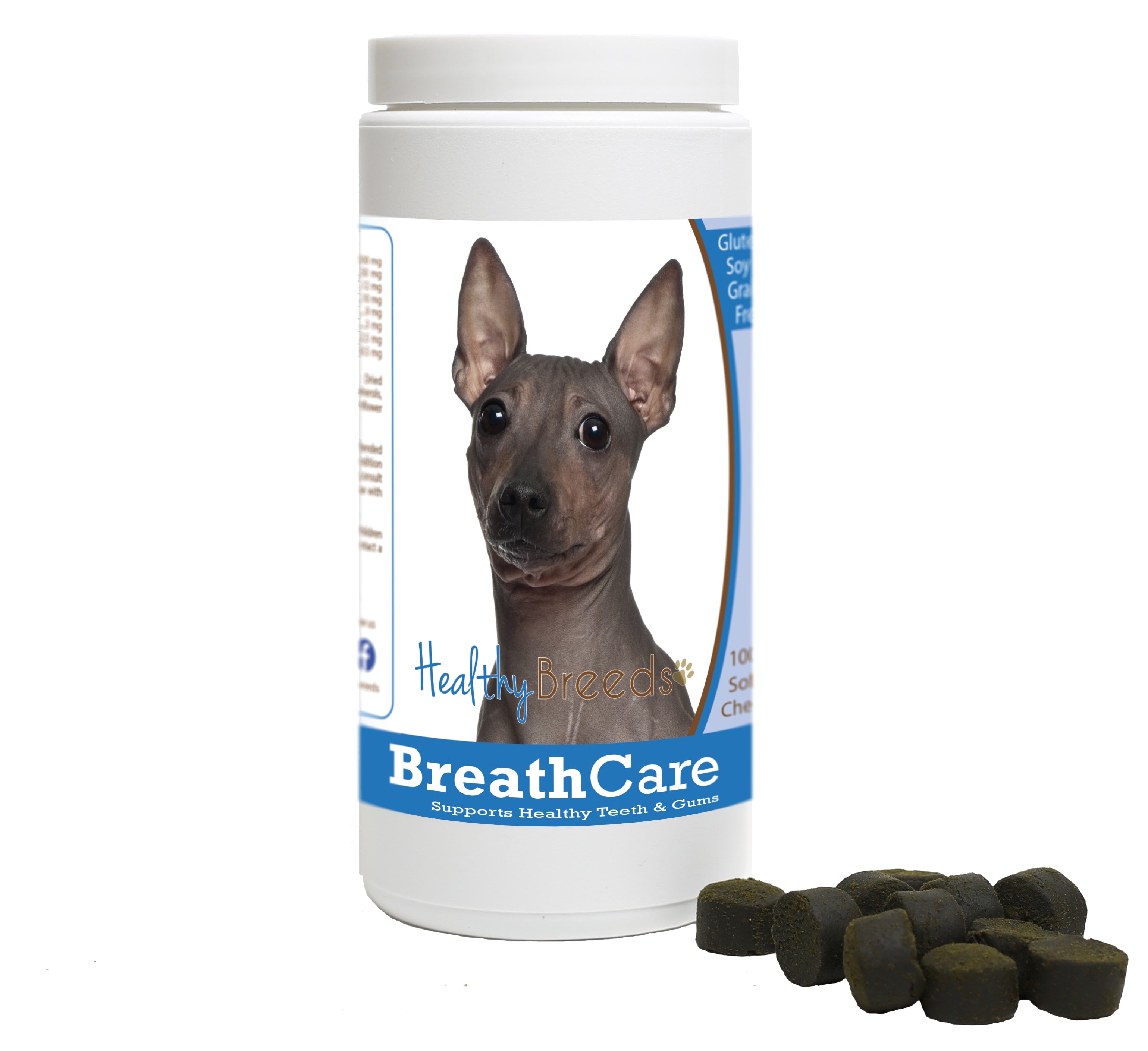American Hairless Terrier Breath Care Soft Chews for Dogs 100 Count