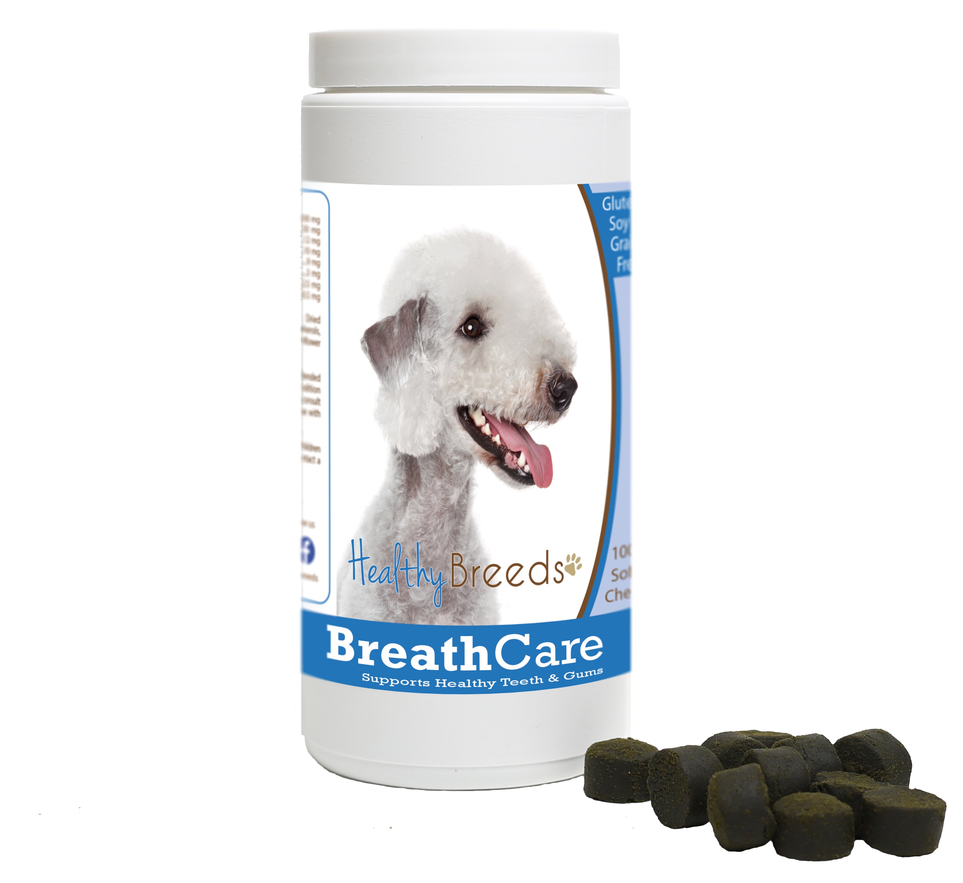 Bedlington Terrier Breath Care Soft Chews for Dogs 100 Count