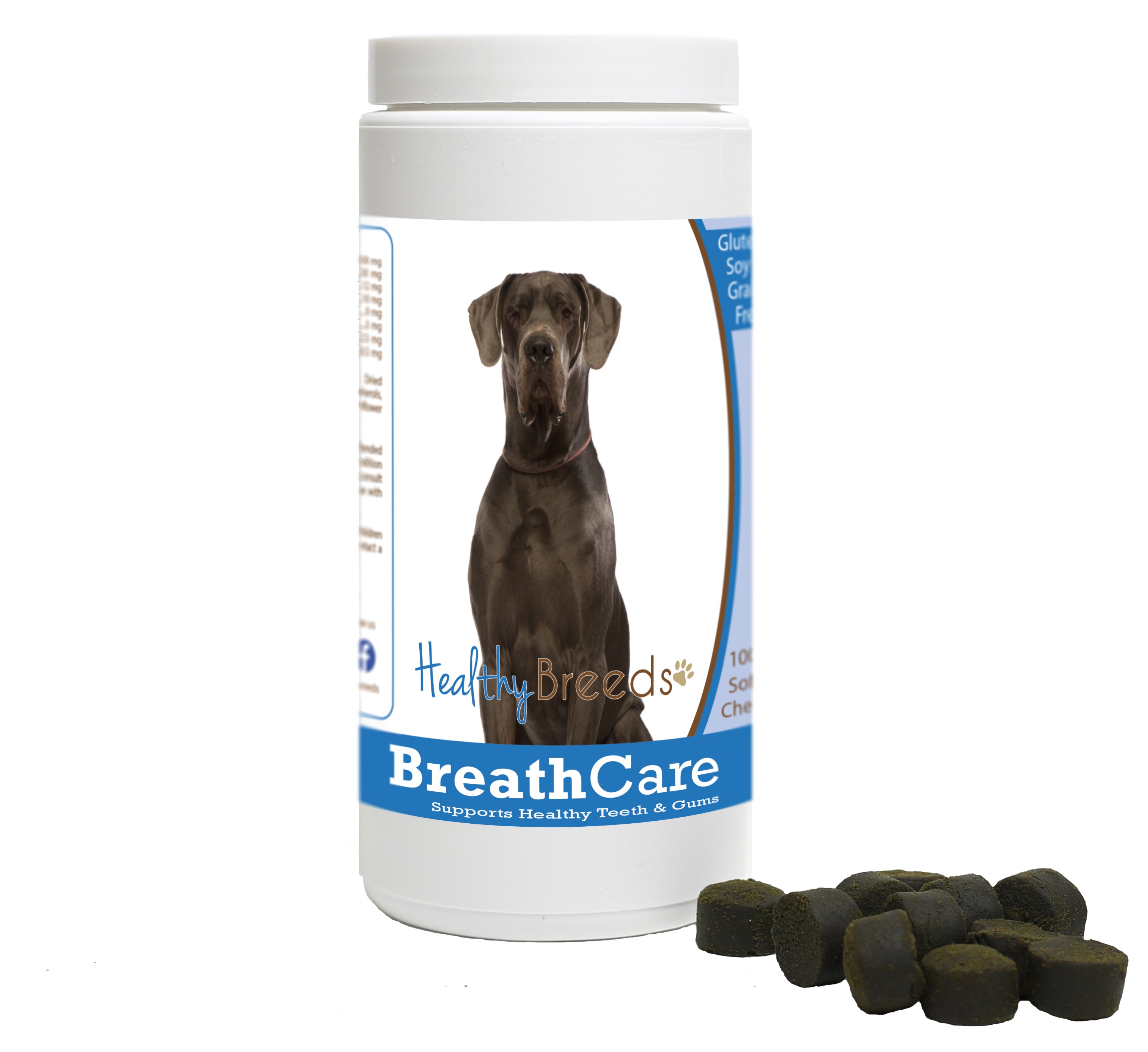 Great Dane Breath Care Soft Chews for Dogs 100 Count