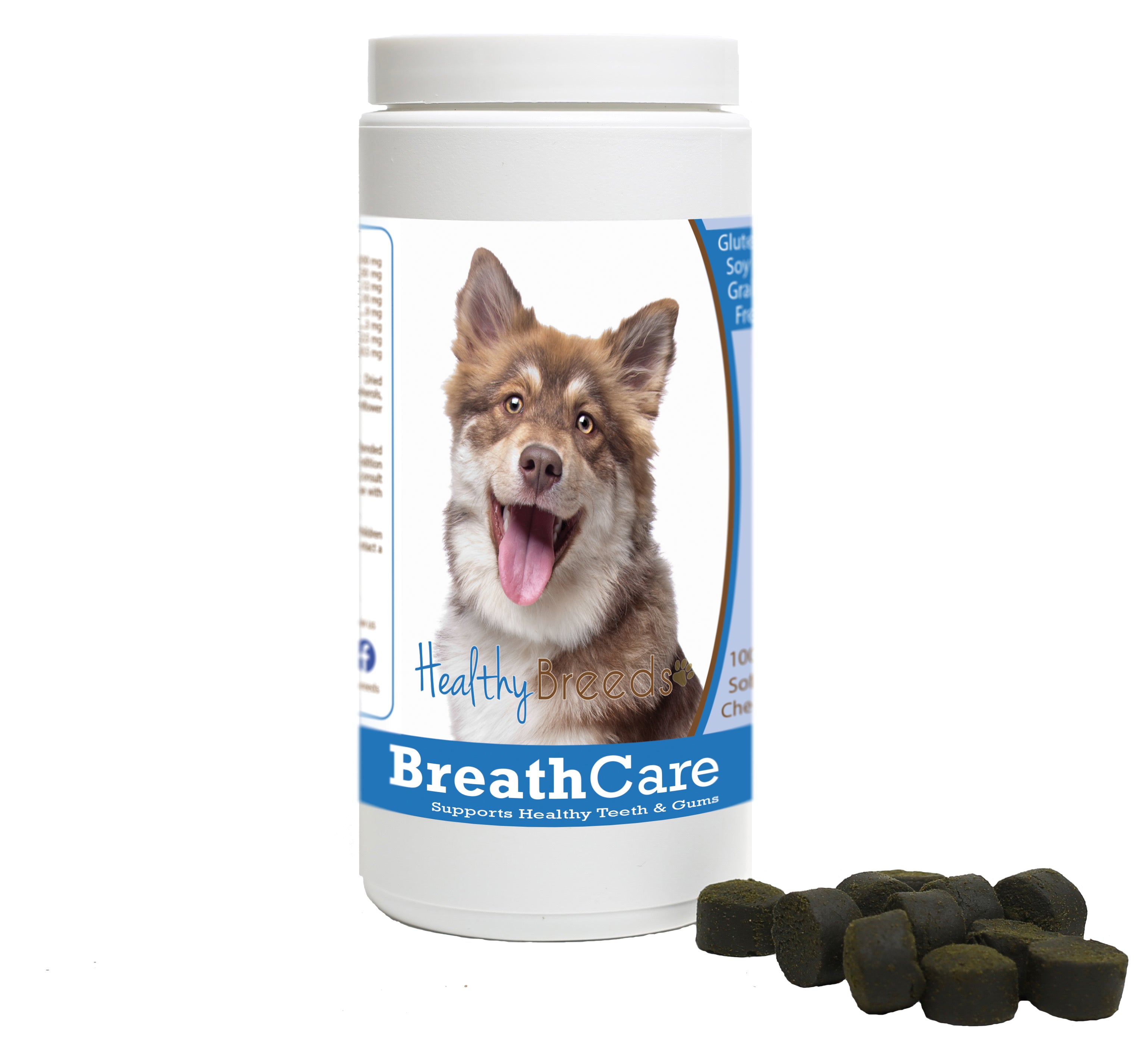 Finnish Lapphund Breath Care Soft Chews for Dogs 100 Count