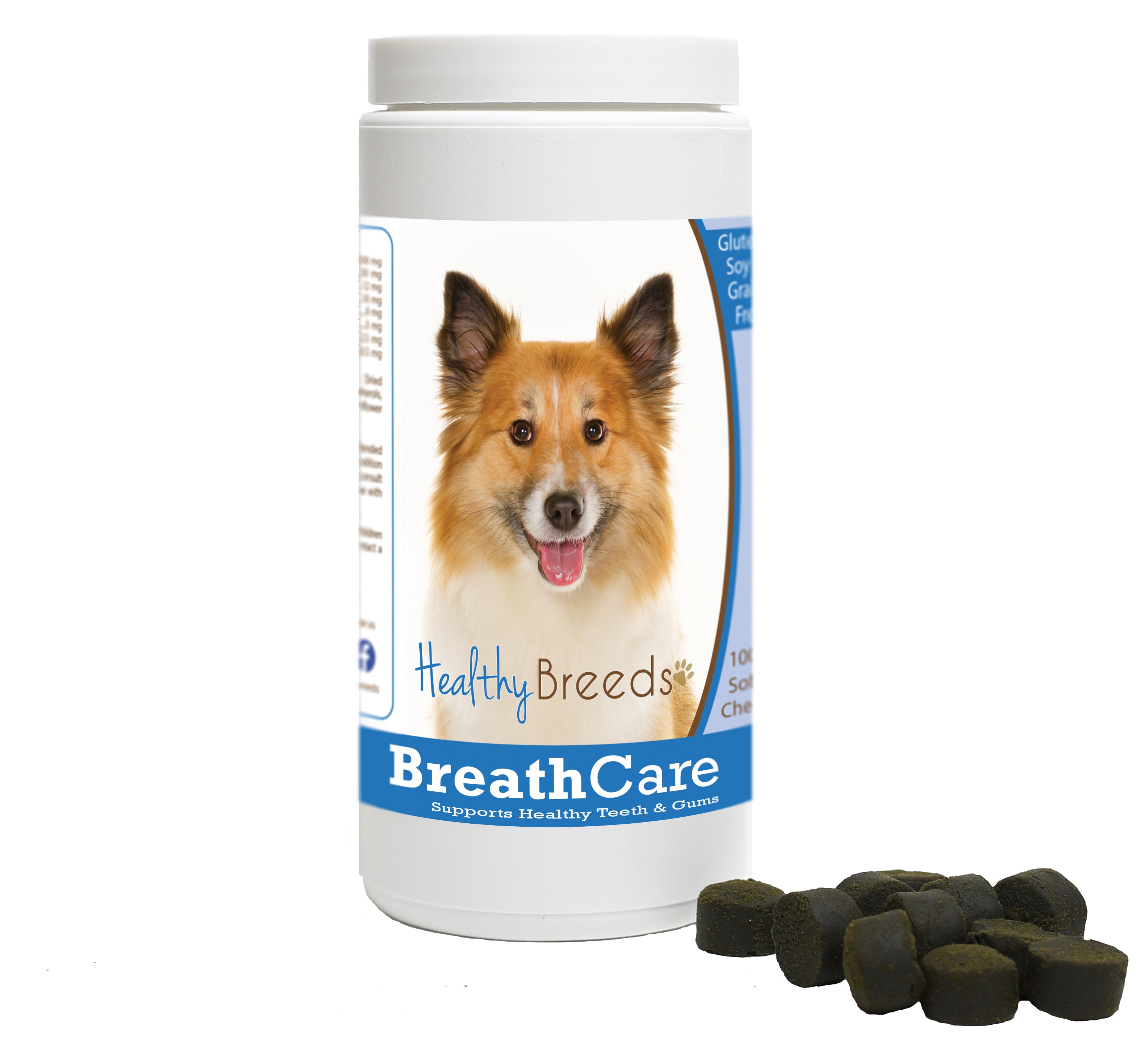Icelandic Sheepdog Breath Care Soft Chews for Dogs 100 Count