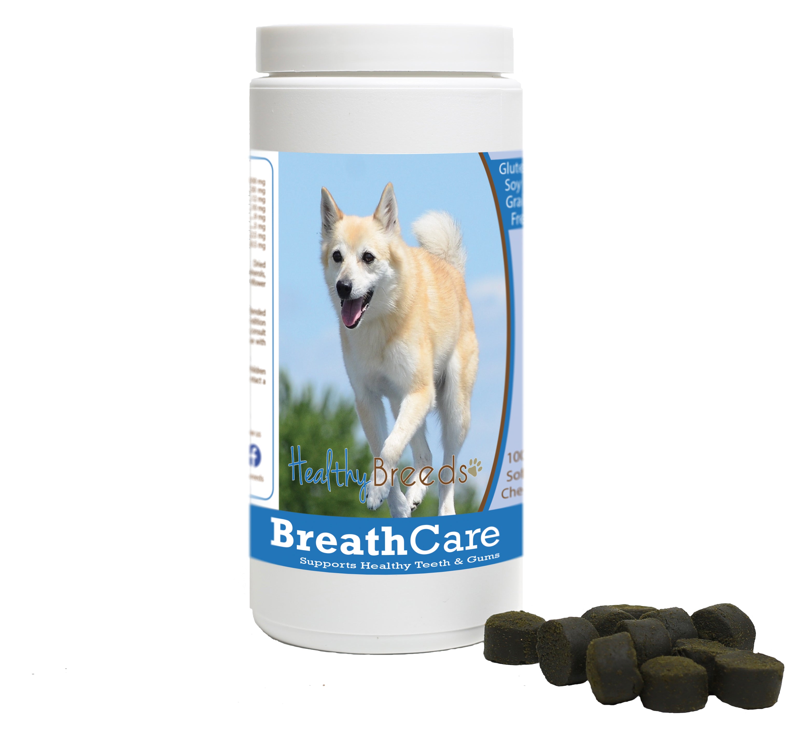 Norwegian Buhund Breath Care Soft Chews for Dogs 100 Count