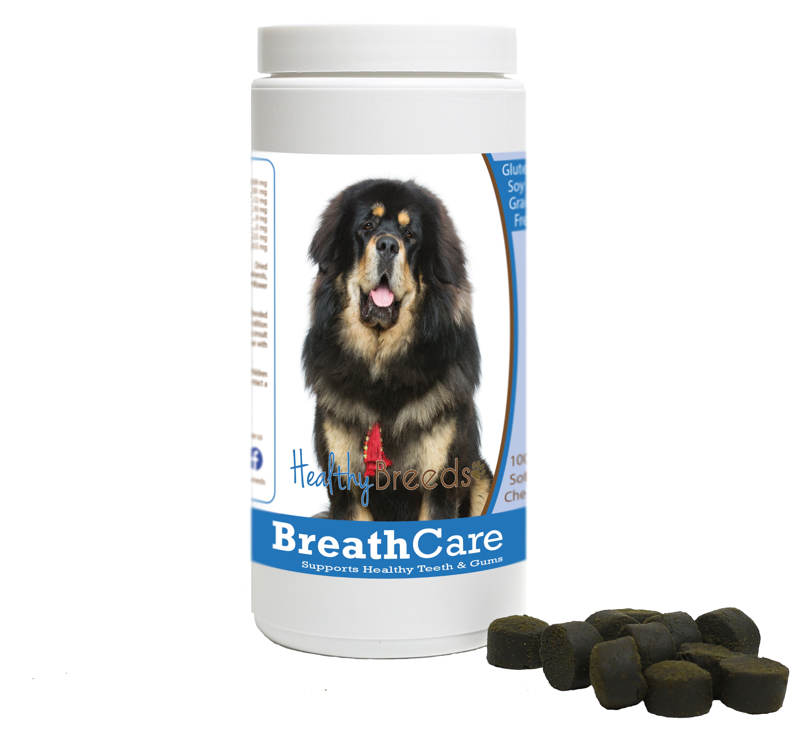 Tibetan Mastiff Breath Care Soft Chews for Dogs 100 Count