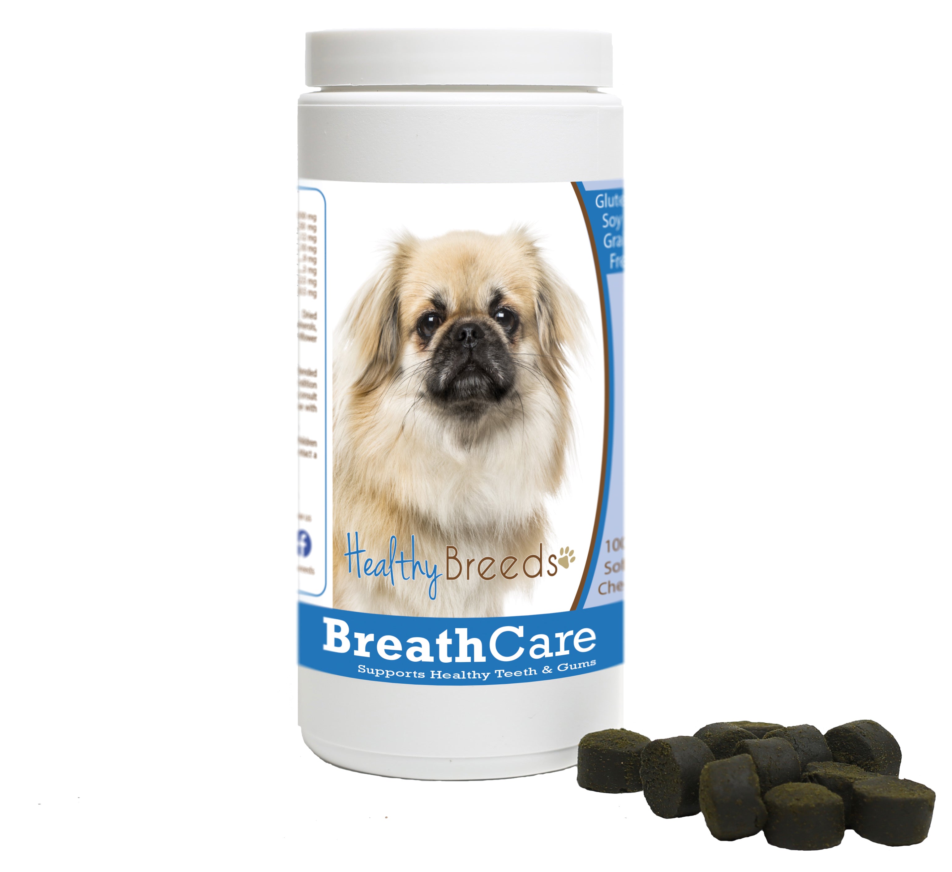 Tibetan Spaniel Breath Care Soft Chews for Dogs 100 Count