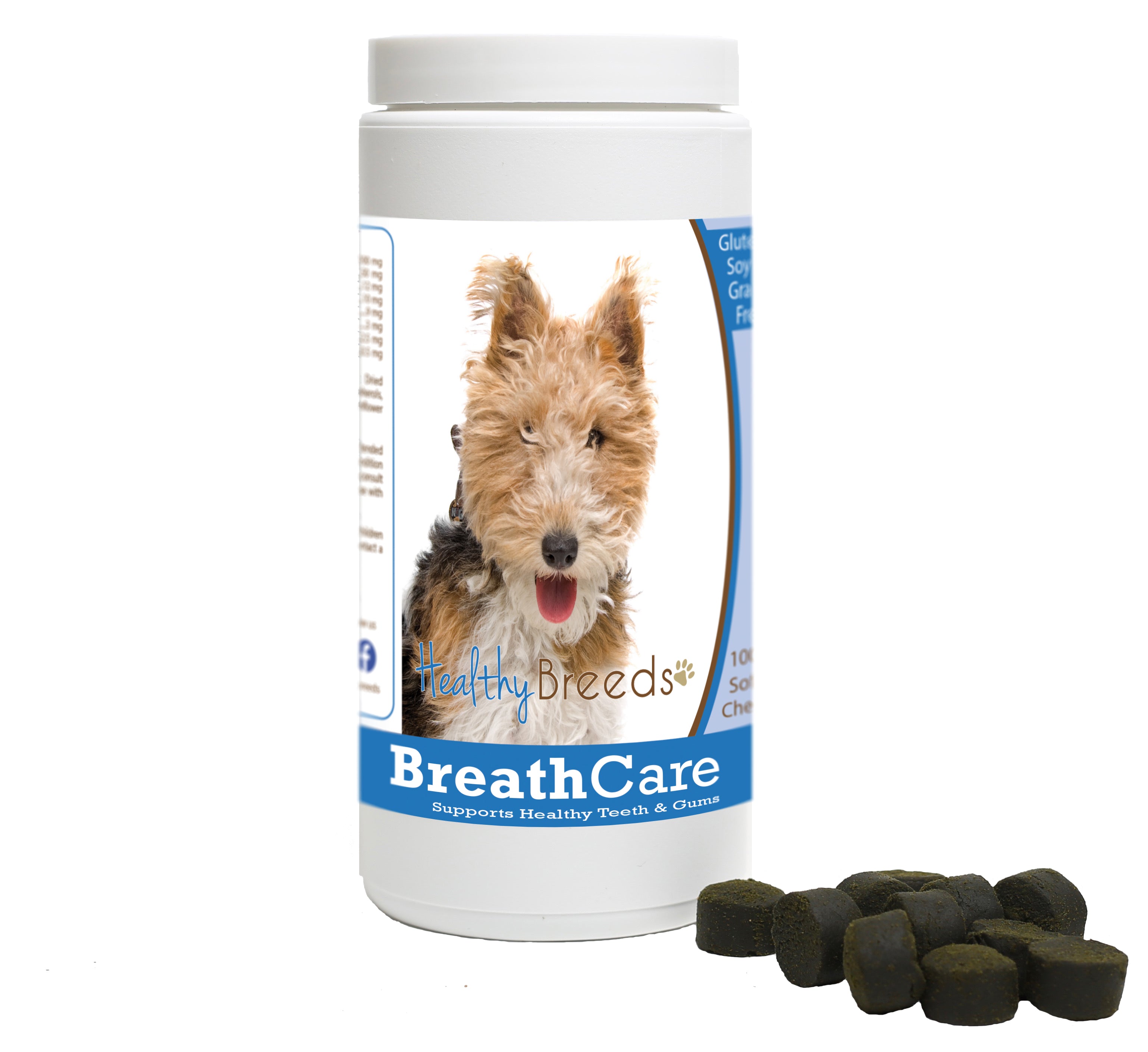 Wire Fox Terrier Breath Care Soft Chews for Dogs 100 Count