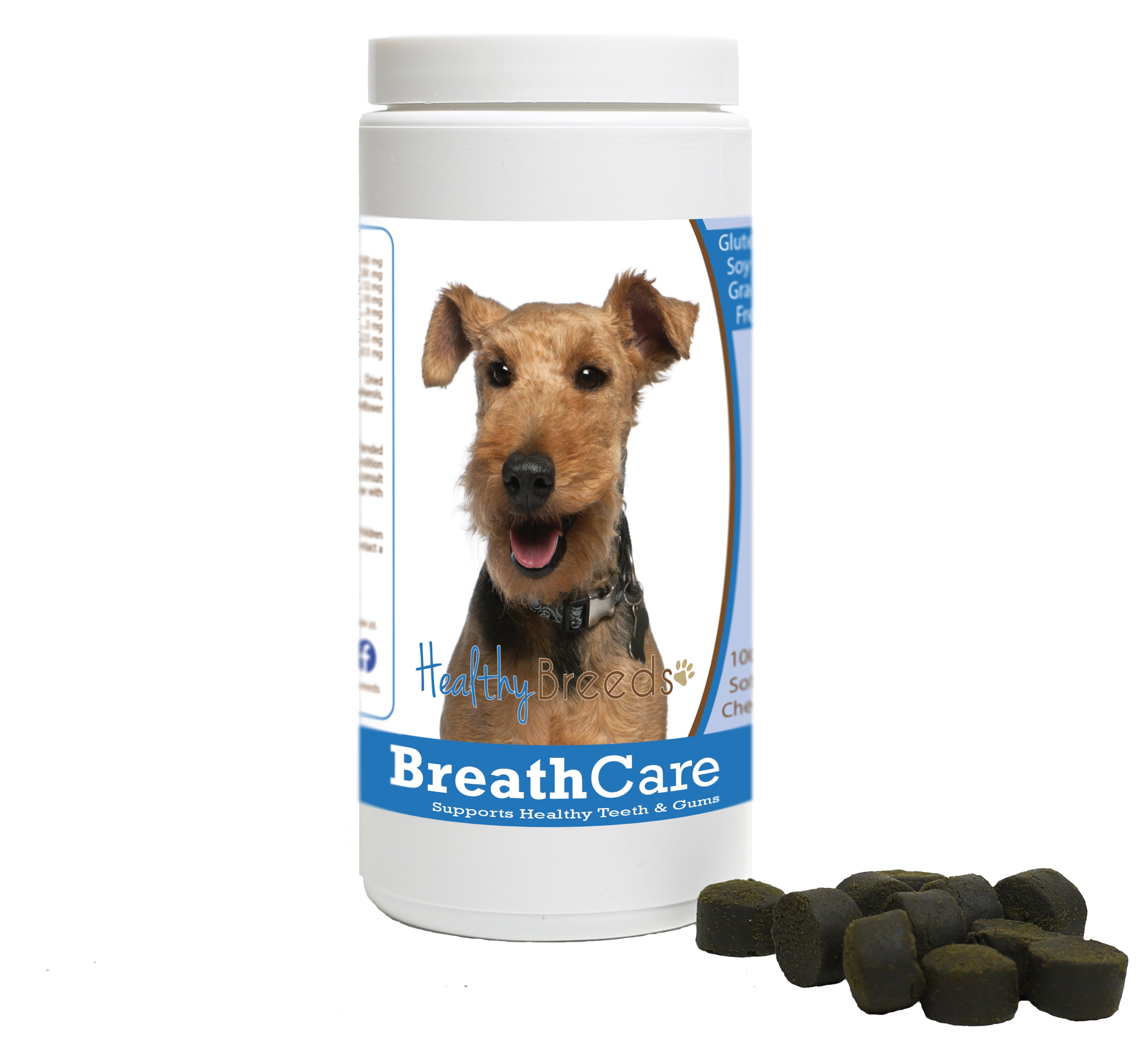 Welsh Terrier Breath Care Soft Chews for Dogs 100 Count