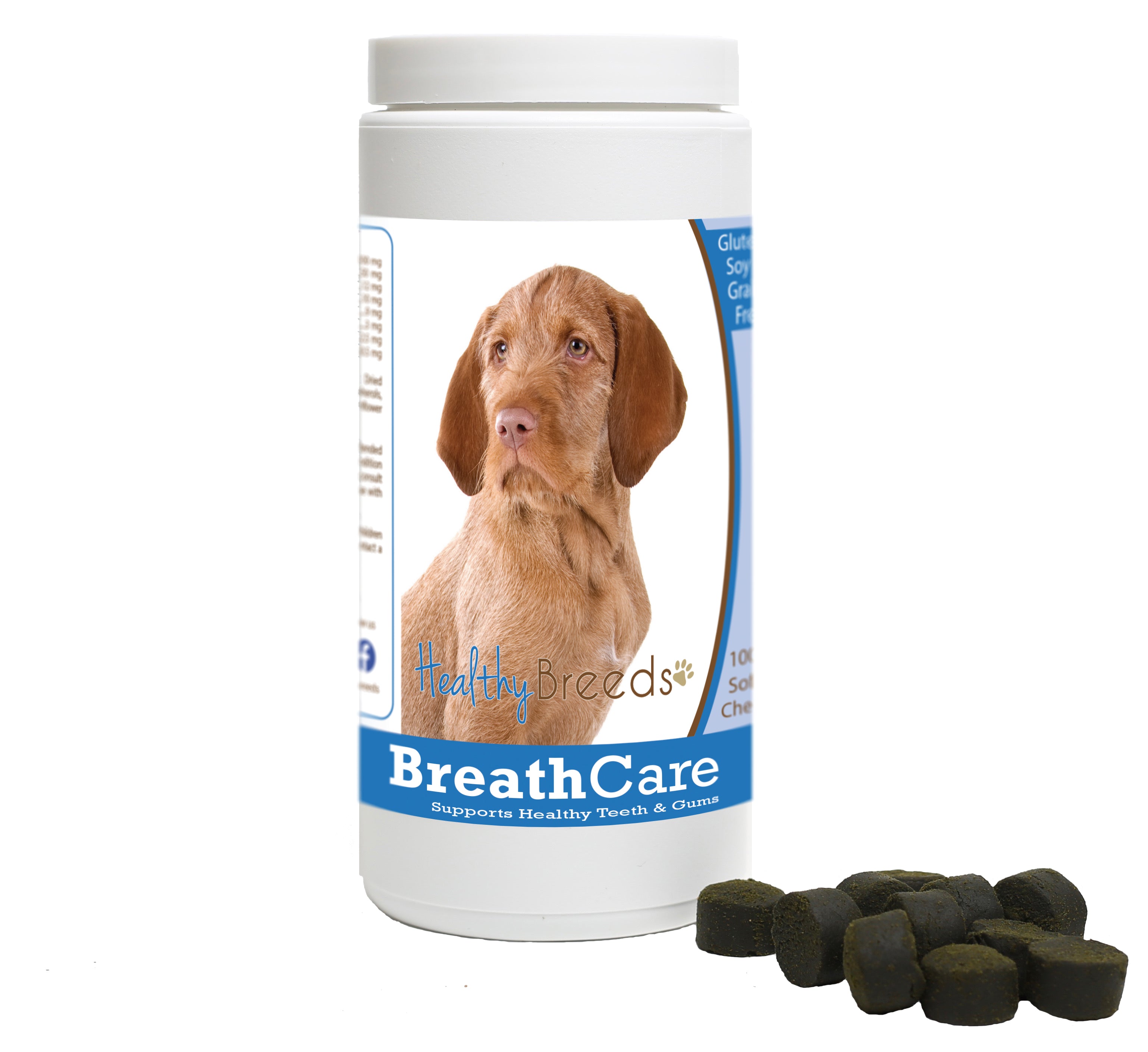 Wirehaired Vizsla Breath Care Soft Chews for Dogs 100 Count