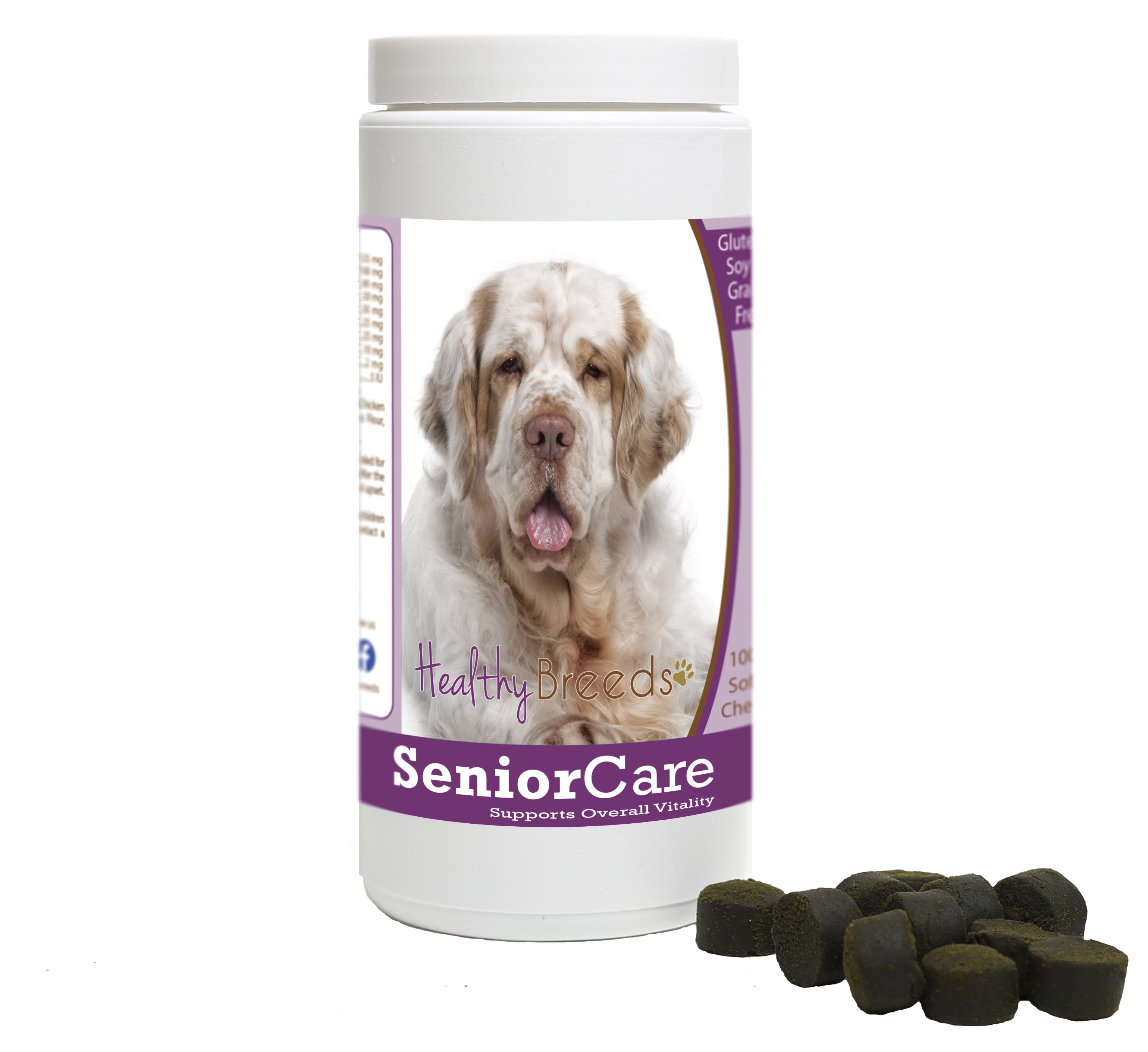 Clumber Spaniel Senior Dog Care Soft Chews 100 Count