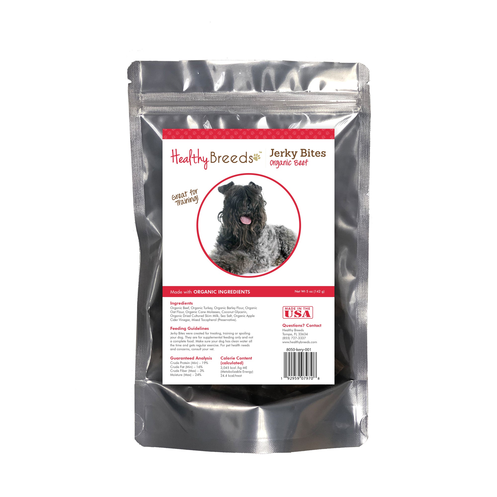 Kerry Blue Terrier Jerky Bites Beef Recipe Dog Treats 5 oz