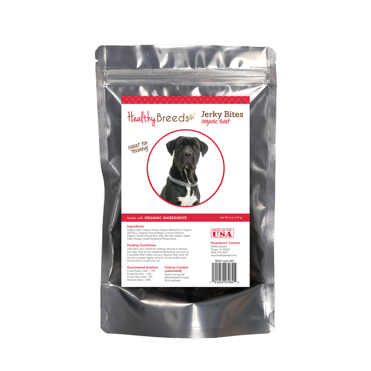 Cane Corso Jerky Bites Beef Recipe Dog Treats 5 oz – Healthy Breeds