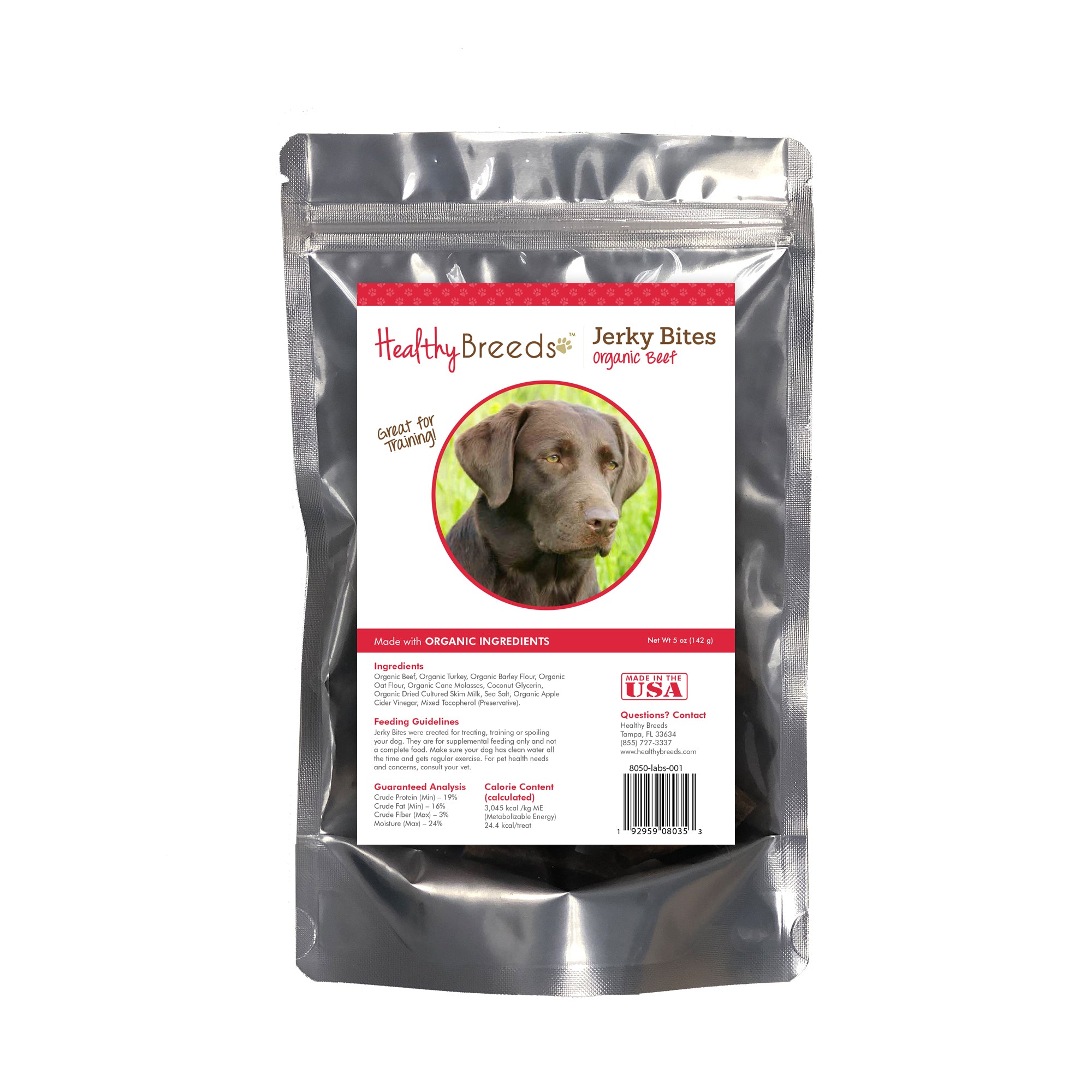 Labrador Retriever Jerky Bites Beef Recipe Dog Treats 5 oz