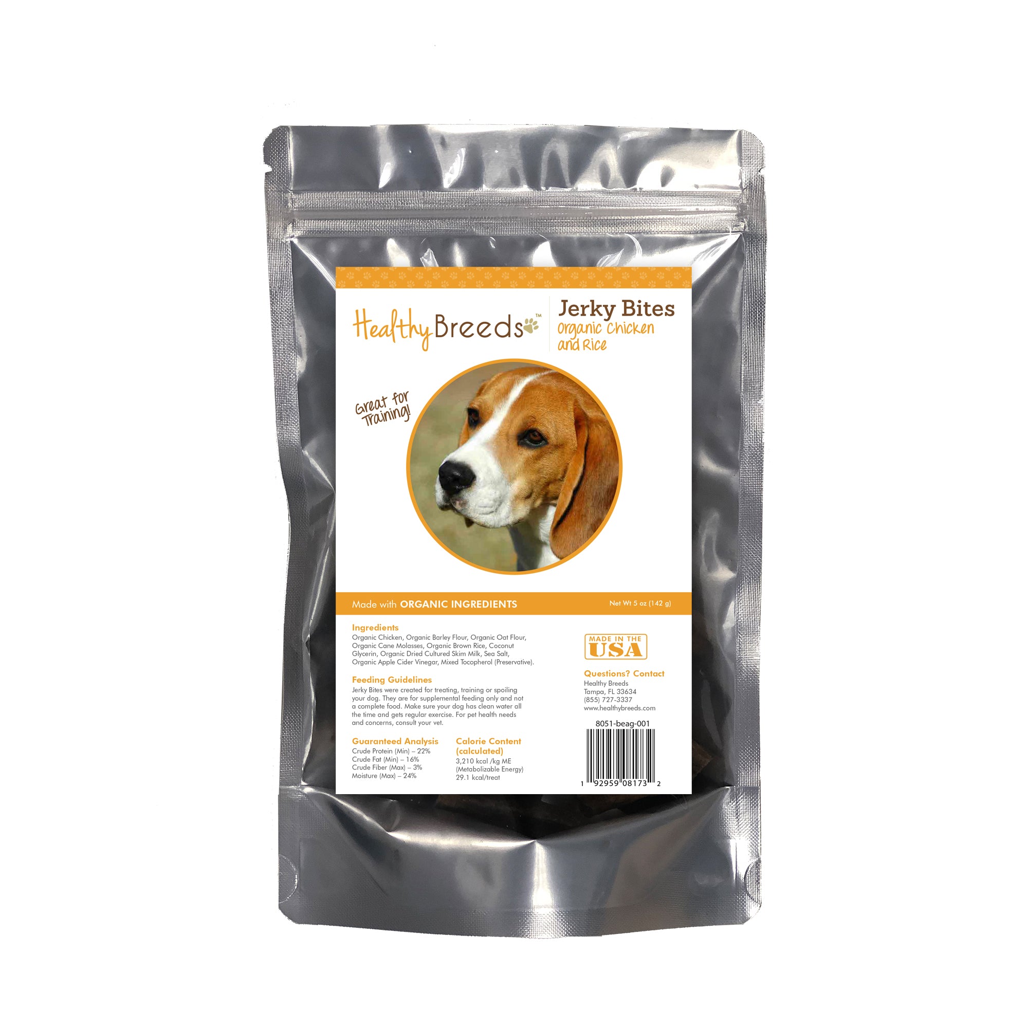 Beagle Jerky Bites Chicken & Rice Recipe Dog Treats 5 oz