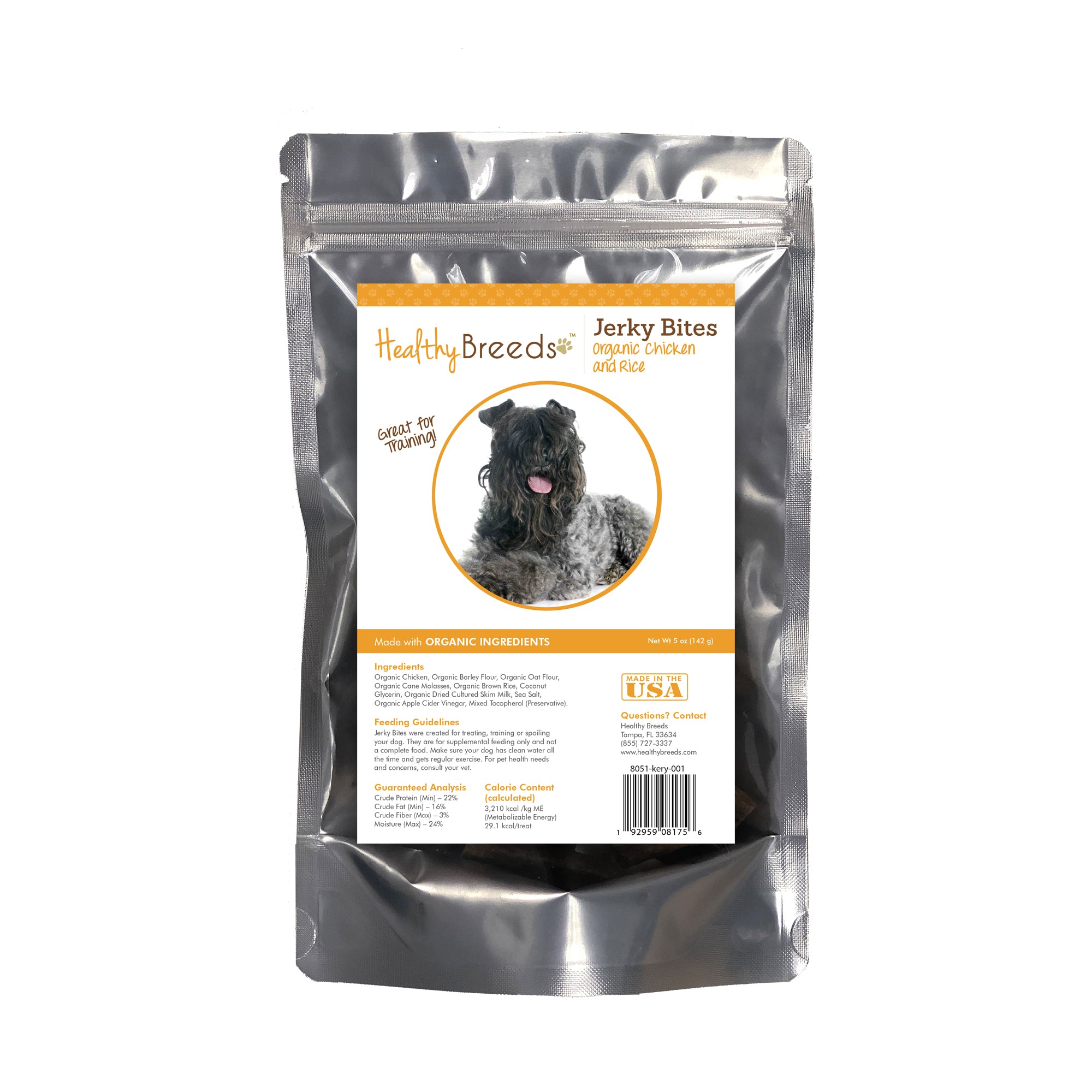 Kerry Blue Terrier Jerky Bites Chicken & Rice Recipe Dog Treats 5 oz