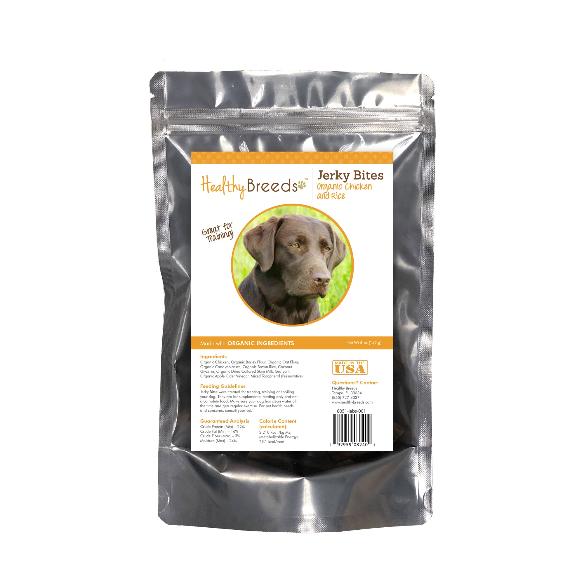 Labrador Retriever Jerky Bites Chicken & Rice Recipe Dog Treats 5 oz