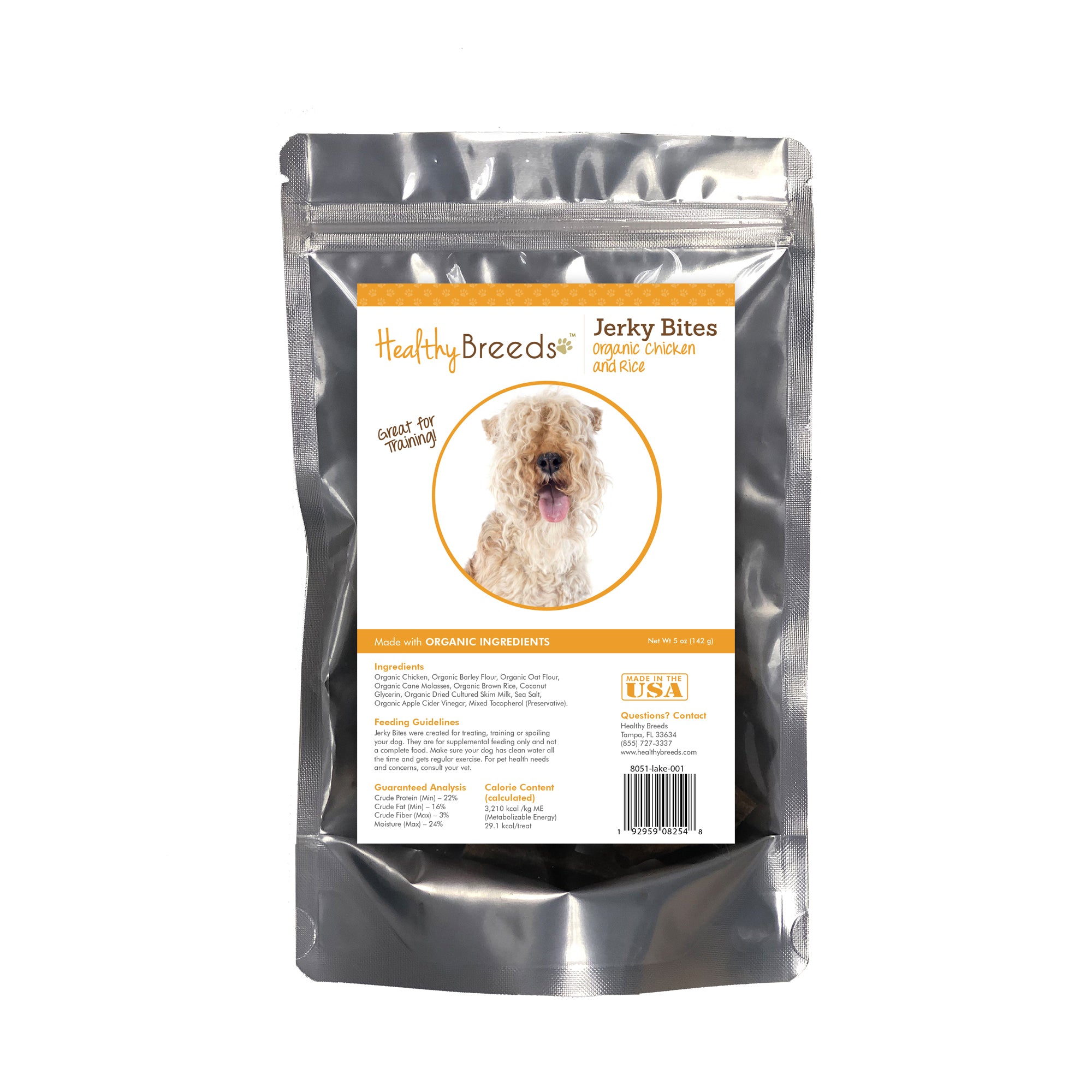 Lakeland Terrier Jerky Bites Chicken & Rice Recipe Dog Treats 5 oz