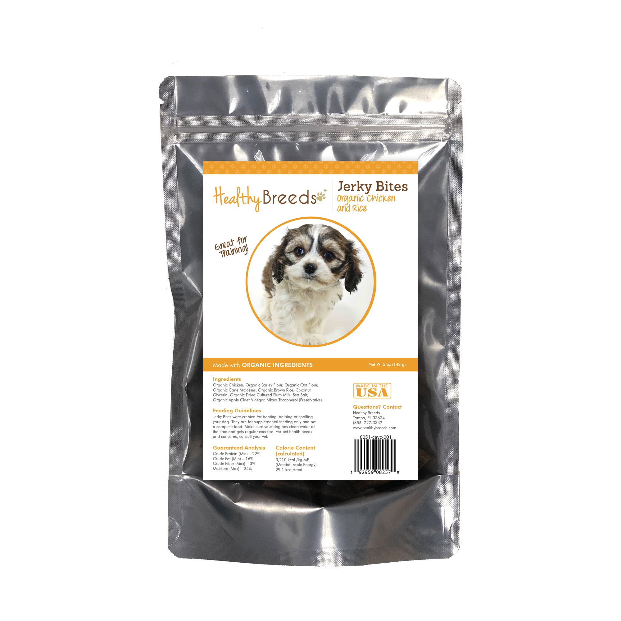 Cavachon Jerky Bites Chicken & Rice Recipe Dog Treats 5 oz