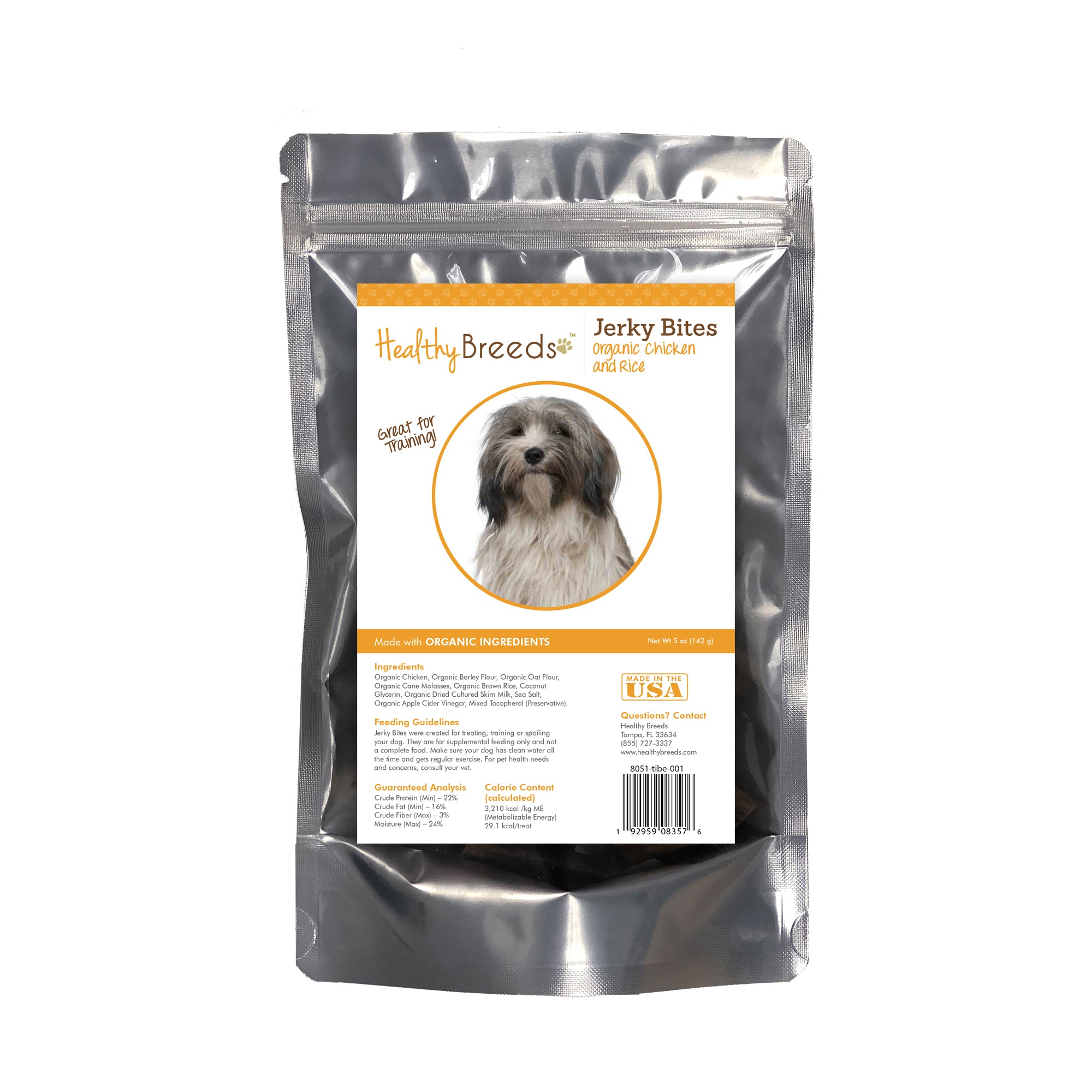 Tibetan Terrier Jerky Bites Chicken & Rice Recipe Dog Treats 5 oz