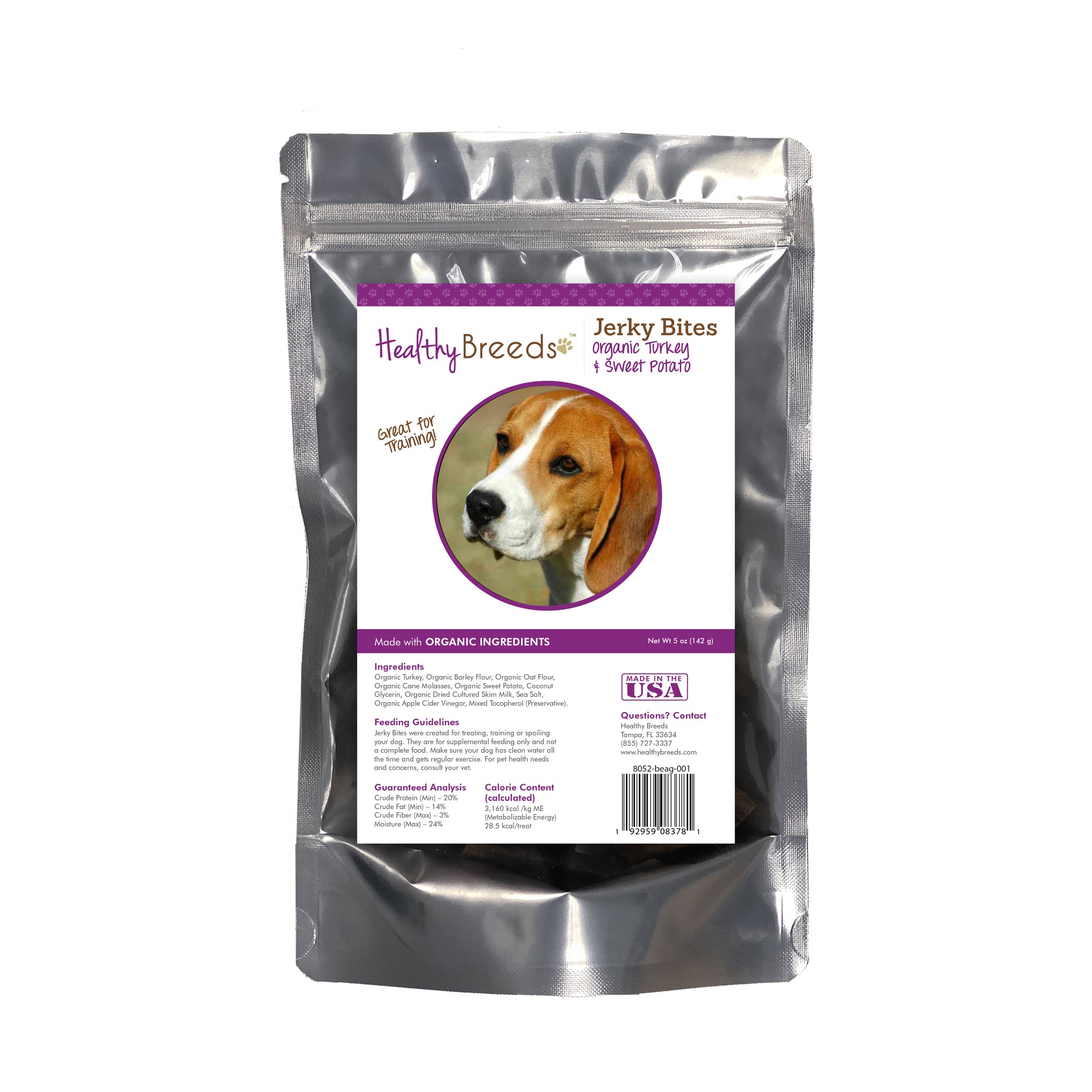 Beagle Jerky Bites Turkey & Sweet Potato Recipe Dog Treats 5 oz