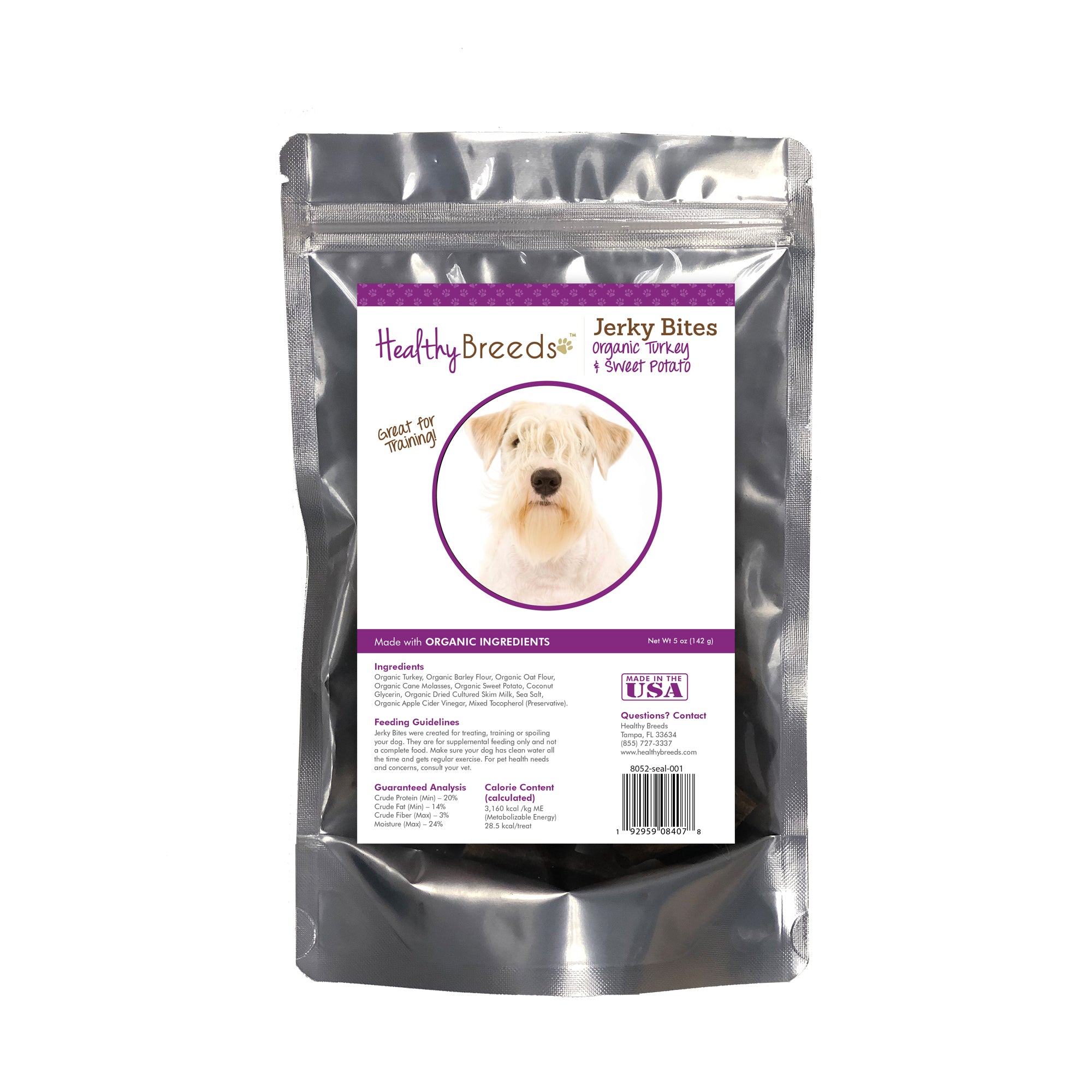 Sealyham Terrier Jerky Bites Turkey & Sweet Potato Recipe Dog Treats 5 oz