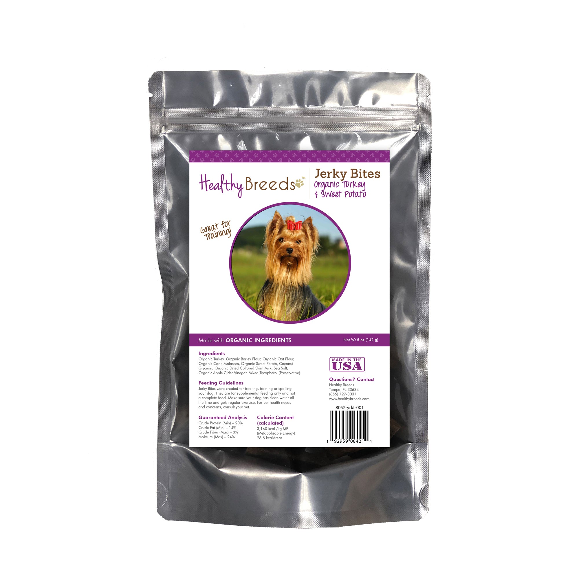 Yorkshire Terrier Jerky Bites Turkey & Sweet Potato Recipe Dog Treats 5 oz