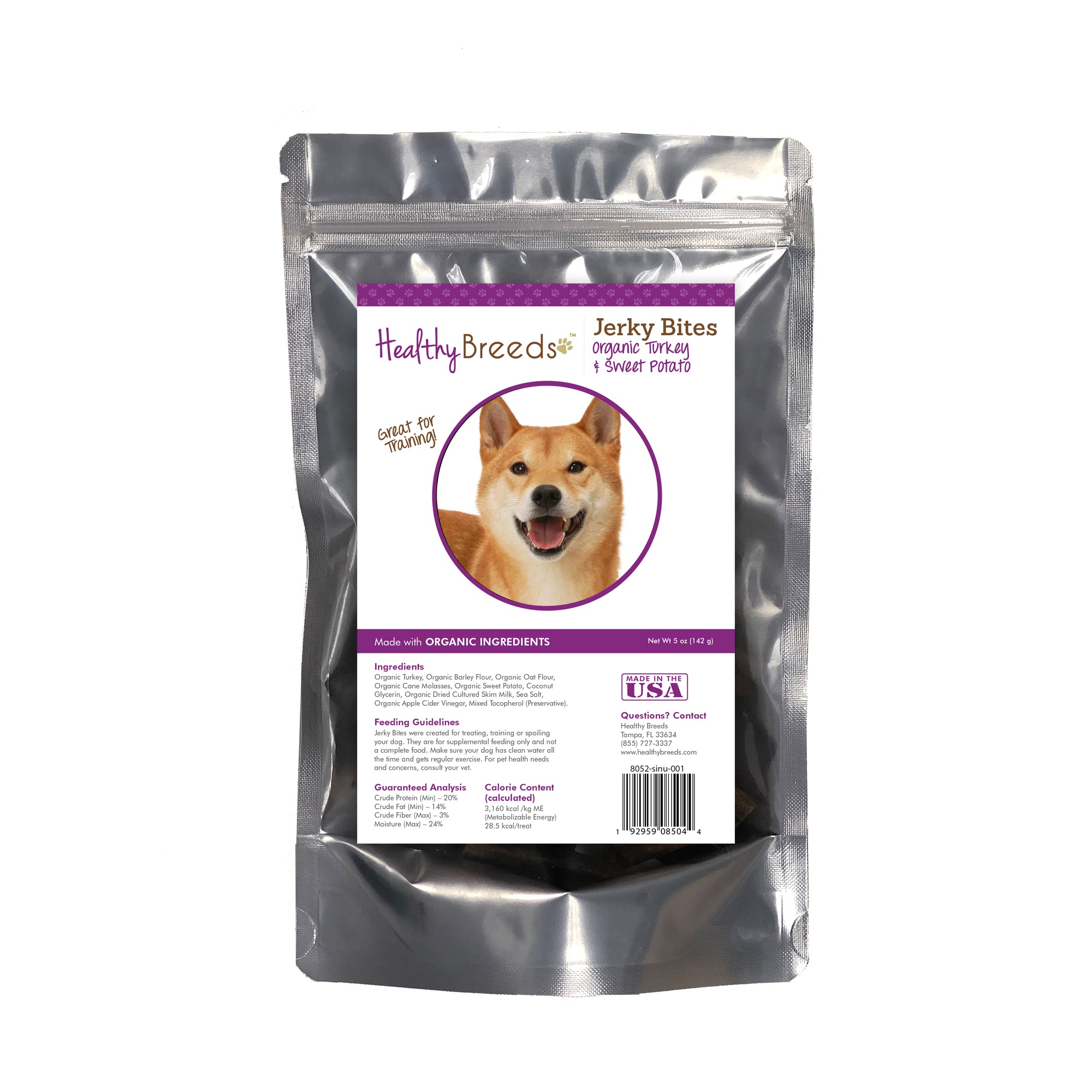 Shiba Inu Jerky Bites Turkey & Sweet Potato Recipe Dog Treats 5 oz