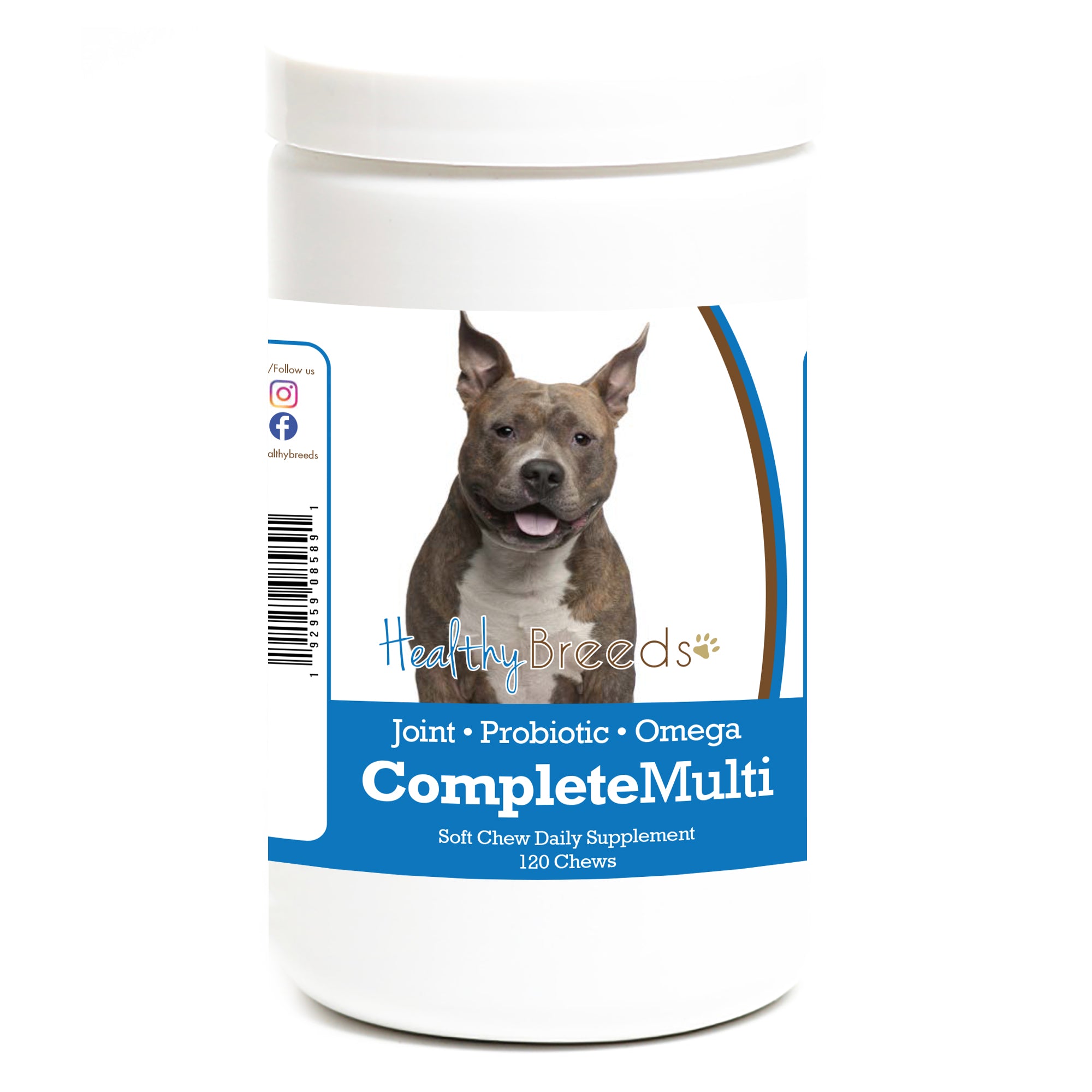 American Staffordshire Terrier All In One Multivitamin Soft Chew 120 Count
